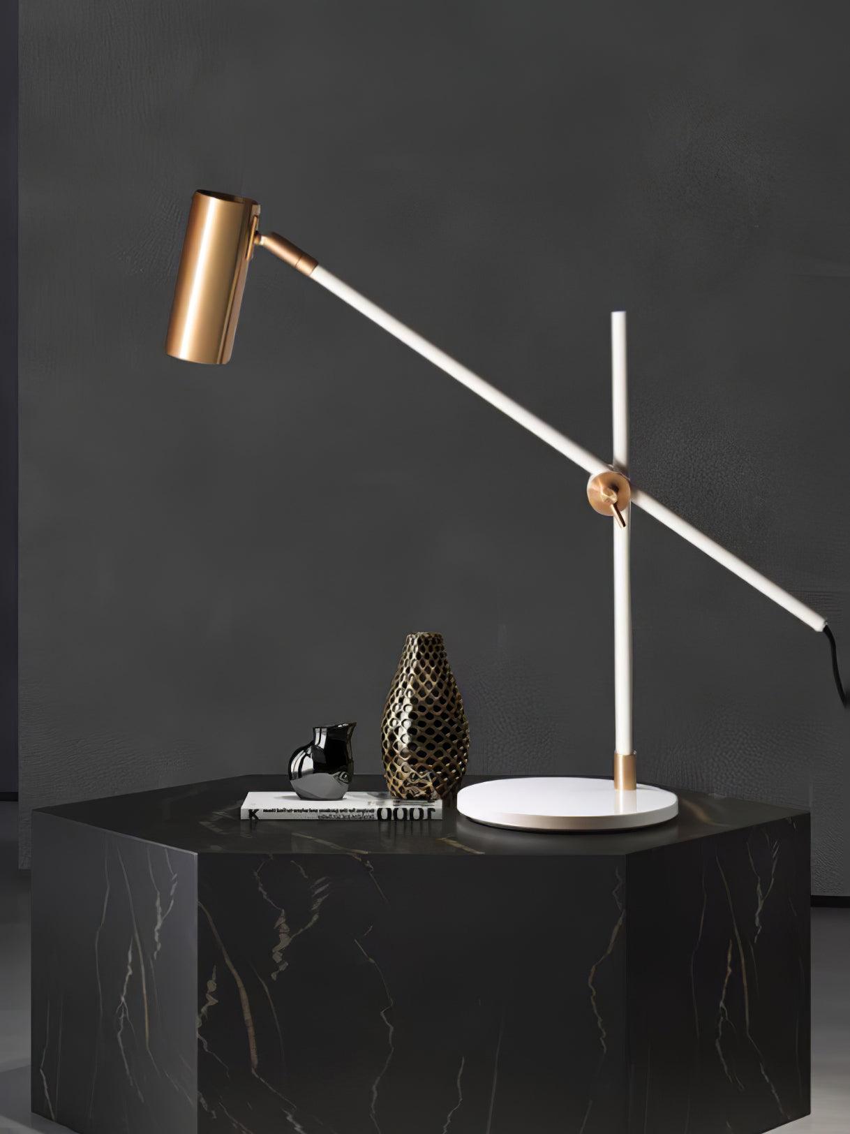 Modern LED Table Lamp - Adjustable Brightness & USB Charging Port for Bedroom, Office & Living Room - Perfect for Reading, Working & Relaxing