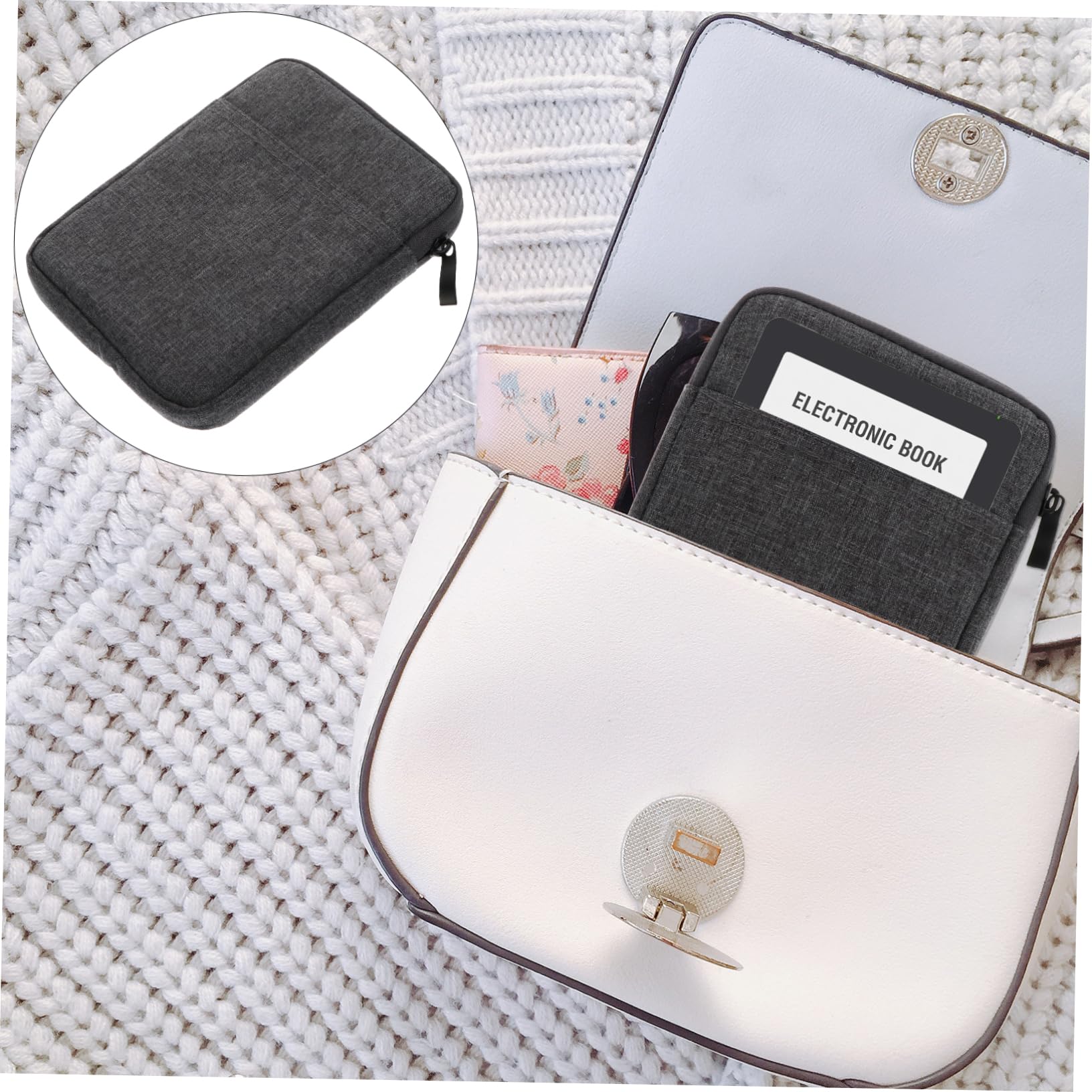 Premium E-Reader Case for Kindle Paperwhite 4/3/2 - Protective Cover with Easy On/Off Design, Phone & Headset Pocket - 6 Inch Deep Grey - Perfect for Reading, Travel & Daily Commute