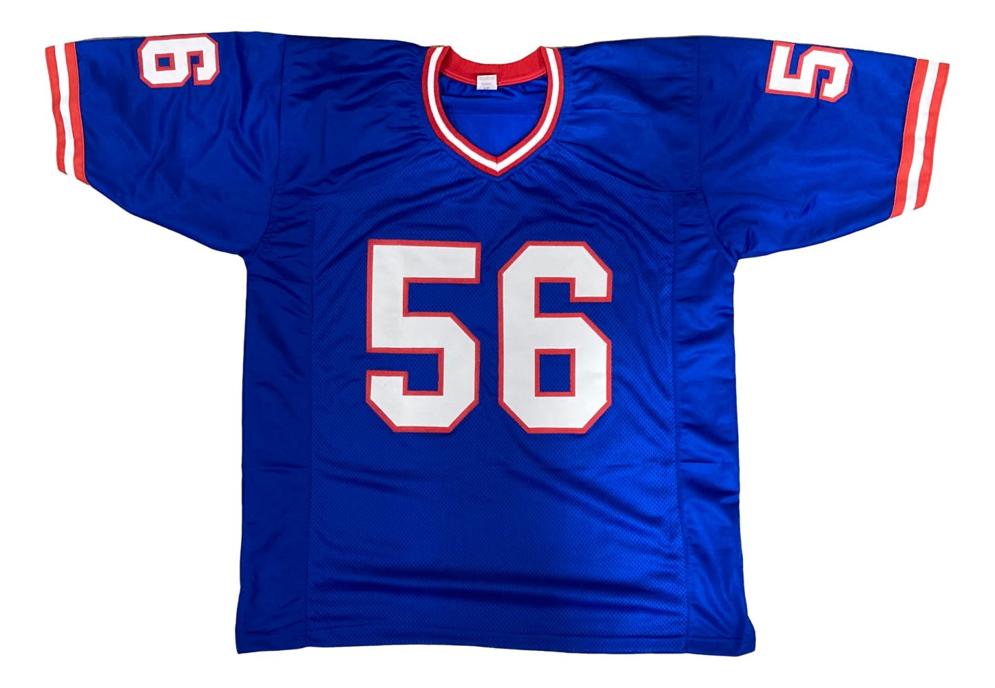 Authentic Lawrence Taylor New York Giants Signed Blue Football Jersey with JSA Hologram - Perfect for NFL Memorabilia Collectors and Sports Fans Display