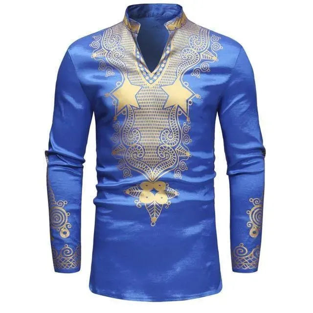 Stylish African Print Men's Shirt - Traditional Dashiki Tops for Casual Wear & Cultural Events - Perfect for Parties, Weddings & Summer Outfits