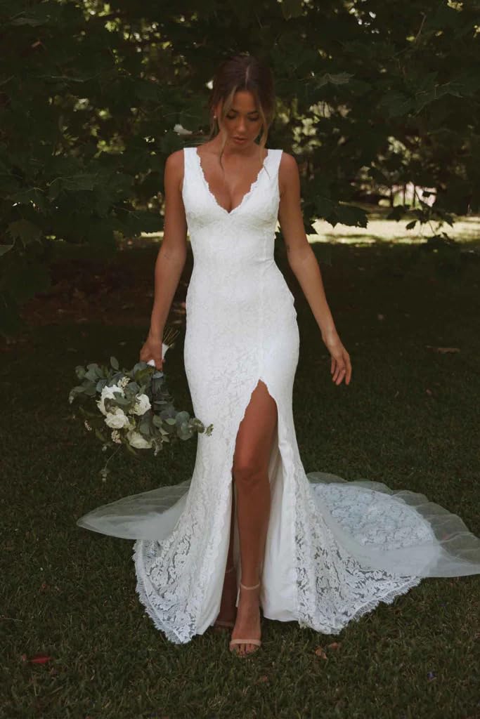 Elegant Lace Appliques Tulle A-Line Wedding Dress for Bride | BOLENSYE Bridal Gown for Women | Perfect for Church Ceremony, Beach Wedding & Formal Reception