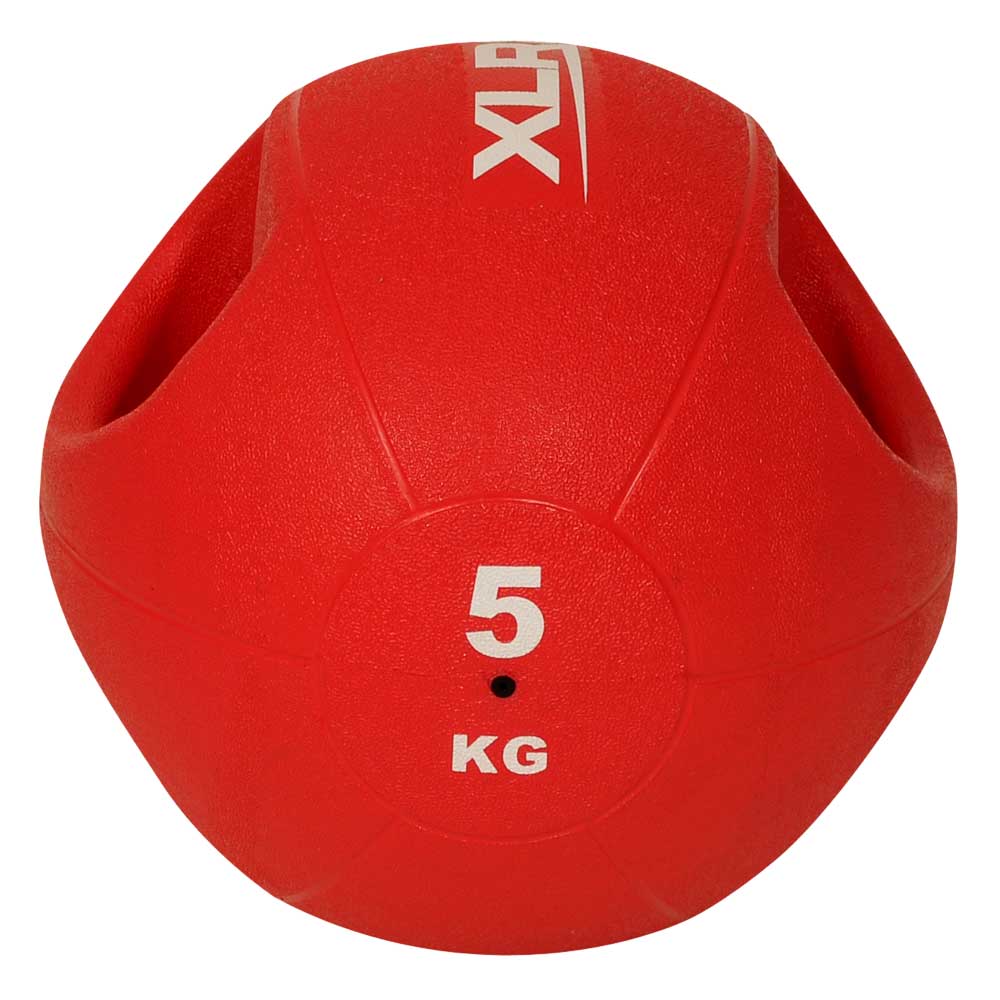 XLR8 Double Grip Medicine Ball for Strength Training - 12LB Weighted Exercise Ball for CrossFit, Gym Workouts & Home Fitness - Perfect for Slam, Wall Ball & Functional Training Exercises