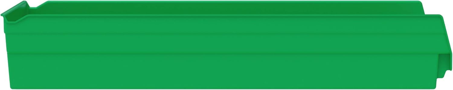 Akro-Mils 30174 Heavy Duty Plastic Storage Bins - 6 Pack Green Shelf Organizers (24
