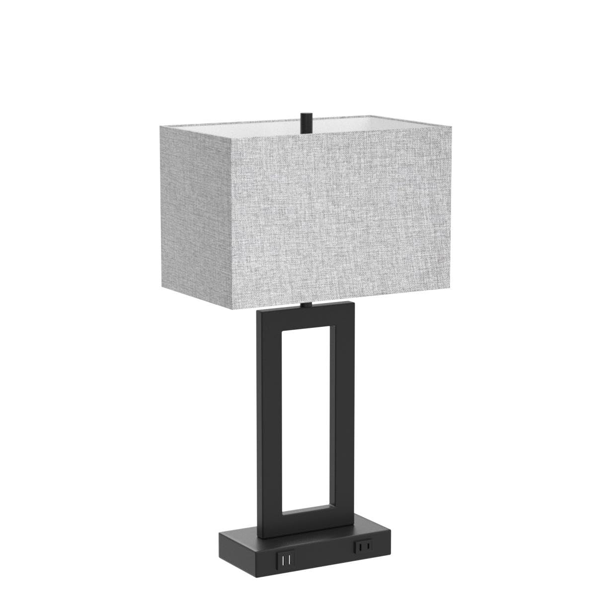 Set of 2 Modern Touch Control Table Lamps with USB Charging Ports - 22