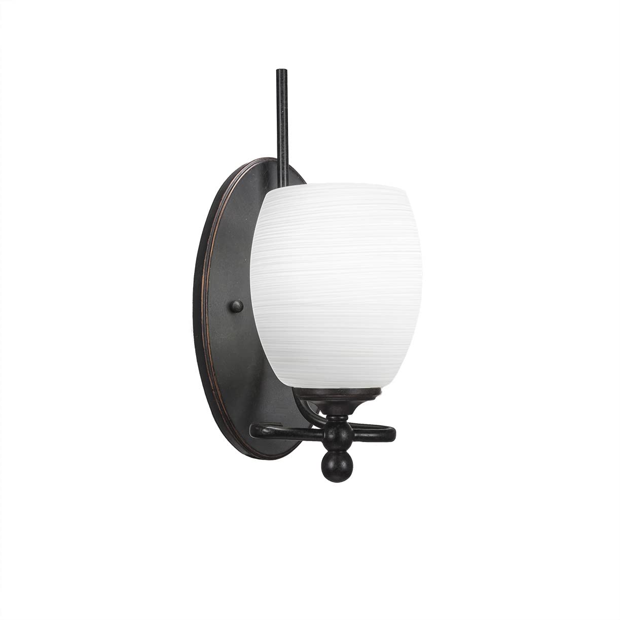 Capri 1 Light Wall Sconce in Dark Granite - Modern Matte Black Wall Light Fixture for Bedroom, Living Room & Hallway (591-DG-615)