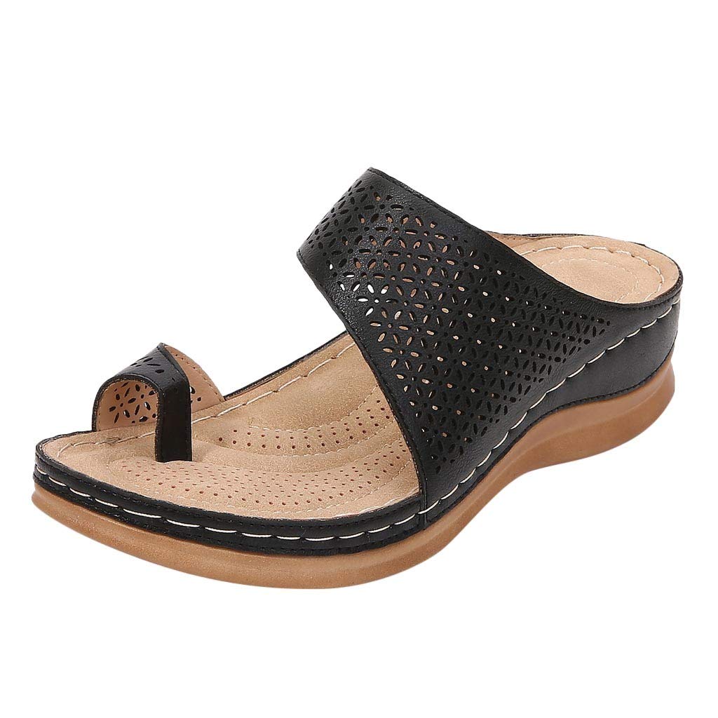 Women's Beaded Flip Flop Slippers - Comfortable Casual House Sandals with Toe Loop for Walking, Beach & Indoor Use