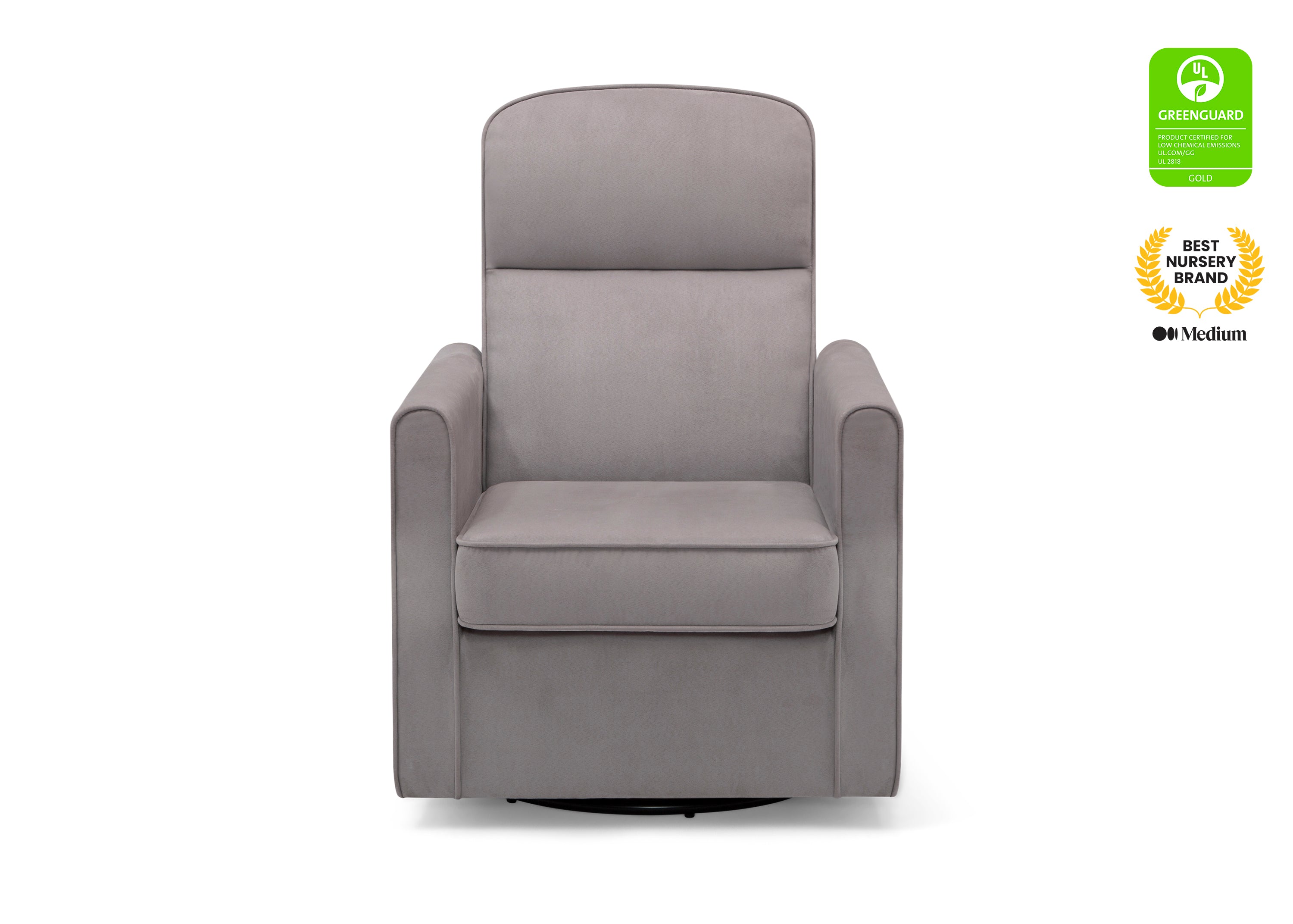 Clair Slim Nursery Glider Swivel Rocker Chair - Comfortable Baby Rocking Chair for Nursing, Feeding & Relaxing - Perfect for Nurseries, Bedrooms & Living Rooms