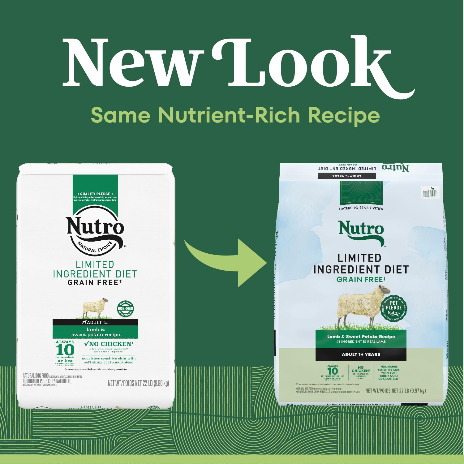 NUTRO Limited Ingredient Diet Lamb & Sweet Potato Recipe Adult Dry Dog Food - Grain Free, Natural Ingredients for Sensitive Stomachs - 22lb Bag for Large & Medium Breed Dogs - Perfect for Daily Meals & Digestive Health Support