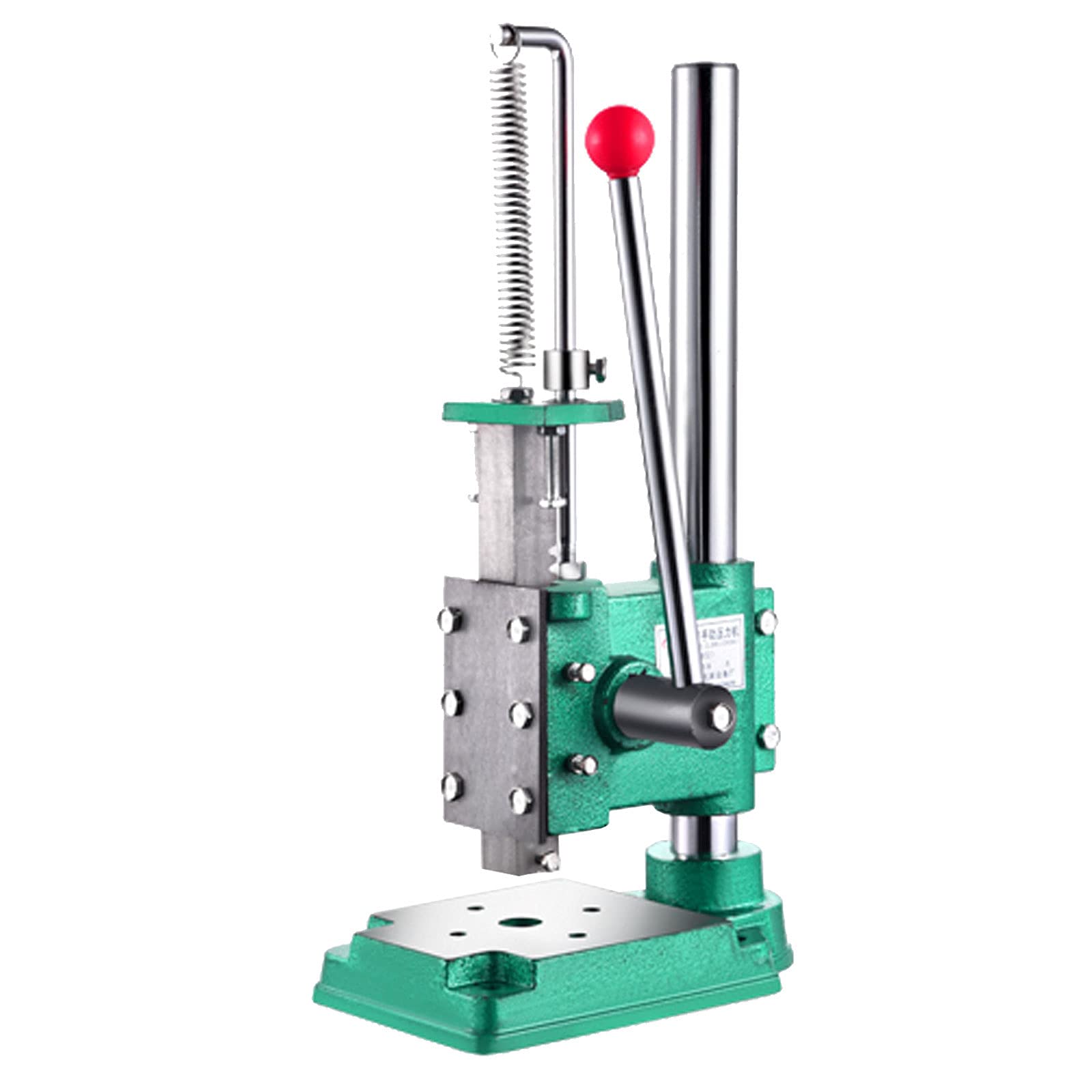 YAOYAOO Manual Leather Hole Punch Tool with Clamping Chuck - Multi-Function Hand Press Puncher for Wood, Aluminum & Plastic (Perfect for Leathercraft, DIY Projects & Jewelry Making)