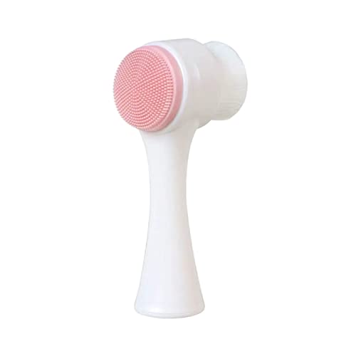 TOMATUS 2-in-1 Silicone Facial Cleansing Brush for Deep Pore Exfoliation & Skin Massage - Gentle Makeup Remover & Blackhead Scrubber (Pink) | Perfect for Daily Skincare Routine & Spa-Like Facial Treatment at Home