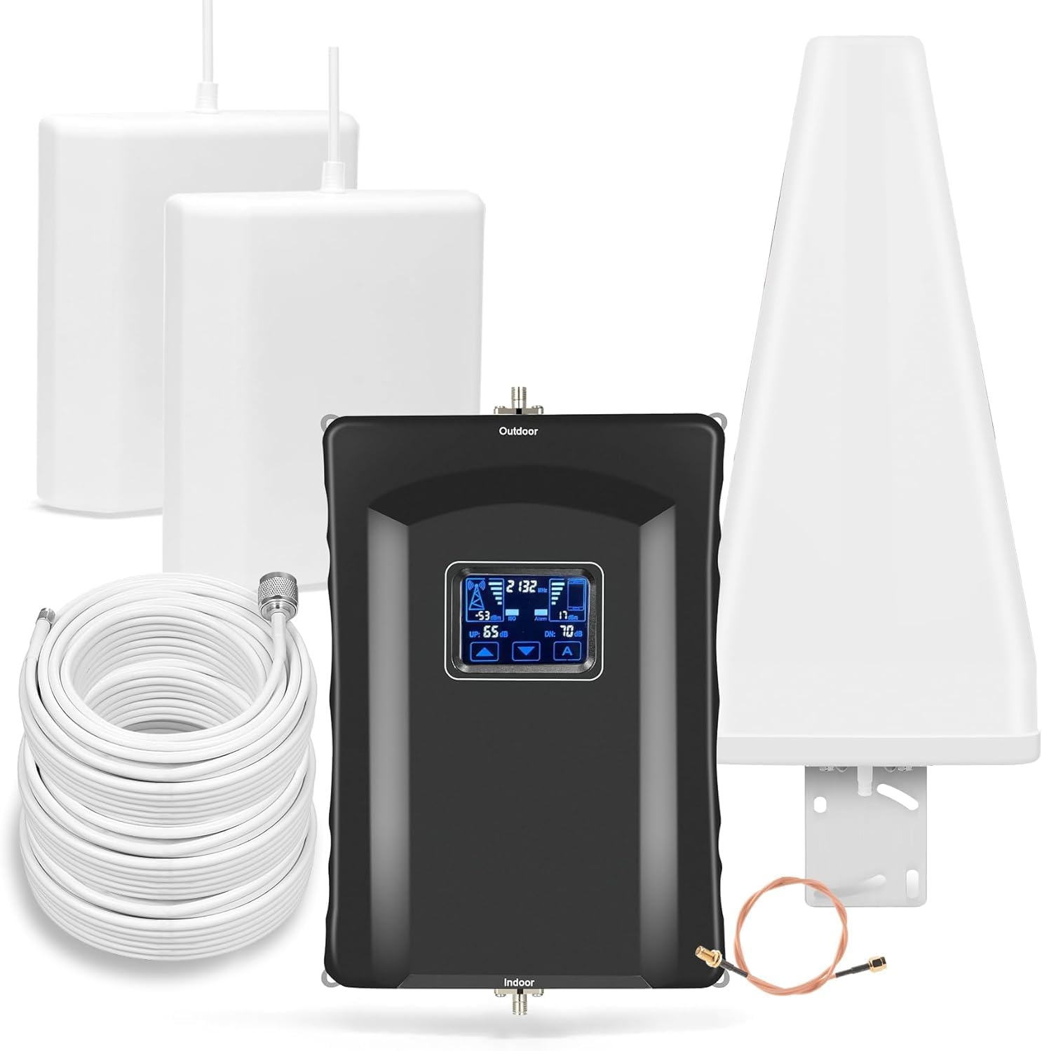 Best 5G LTE Cell Phone Signal Booster for Home & Office - 8000 Sq.Ft Coverage with 2 Panel Antennas | Supports All US Carriers (AT&T, Verizon, T-Mobile) | FCC Approved for Band 66/2/4/5/12/13/17/25 | Perfect for Rural Areas, Basements & Large Buildings