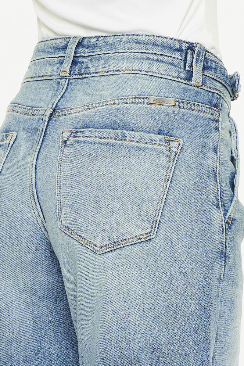Promise High Rise Wide Leg Jeans for Women - Comfortable Stretchy Denim Pants - Perfect for Casual Wear, Office Outfits & Street Style Fashion