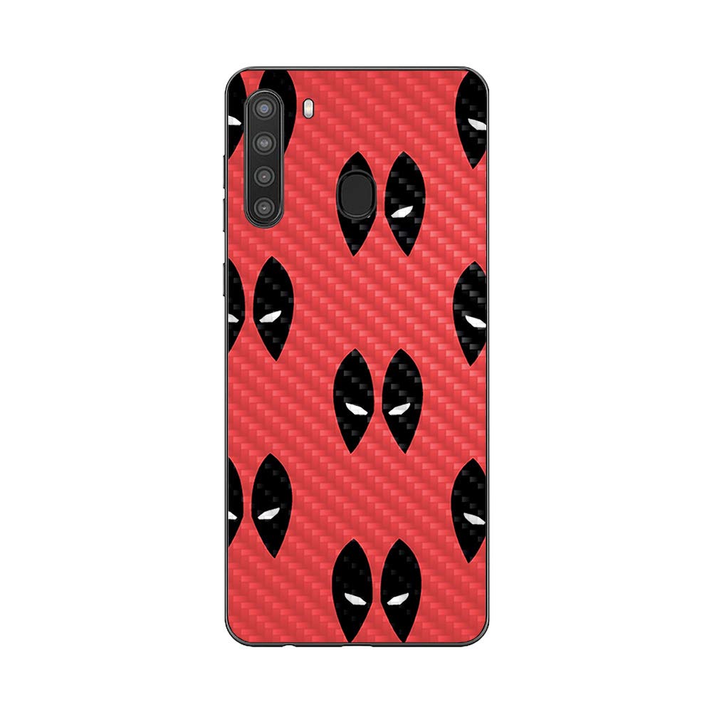 Premium Carbon Fiber Skin for Samsung Galaxy A21 - Dead Eyes Pool Design | Protective & Durable Textured Cover | Easy to Apply | Made in USA | Perfect for Daily Use, Gaming & Outdoor Activities