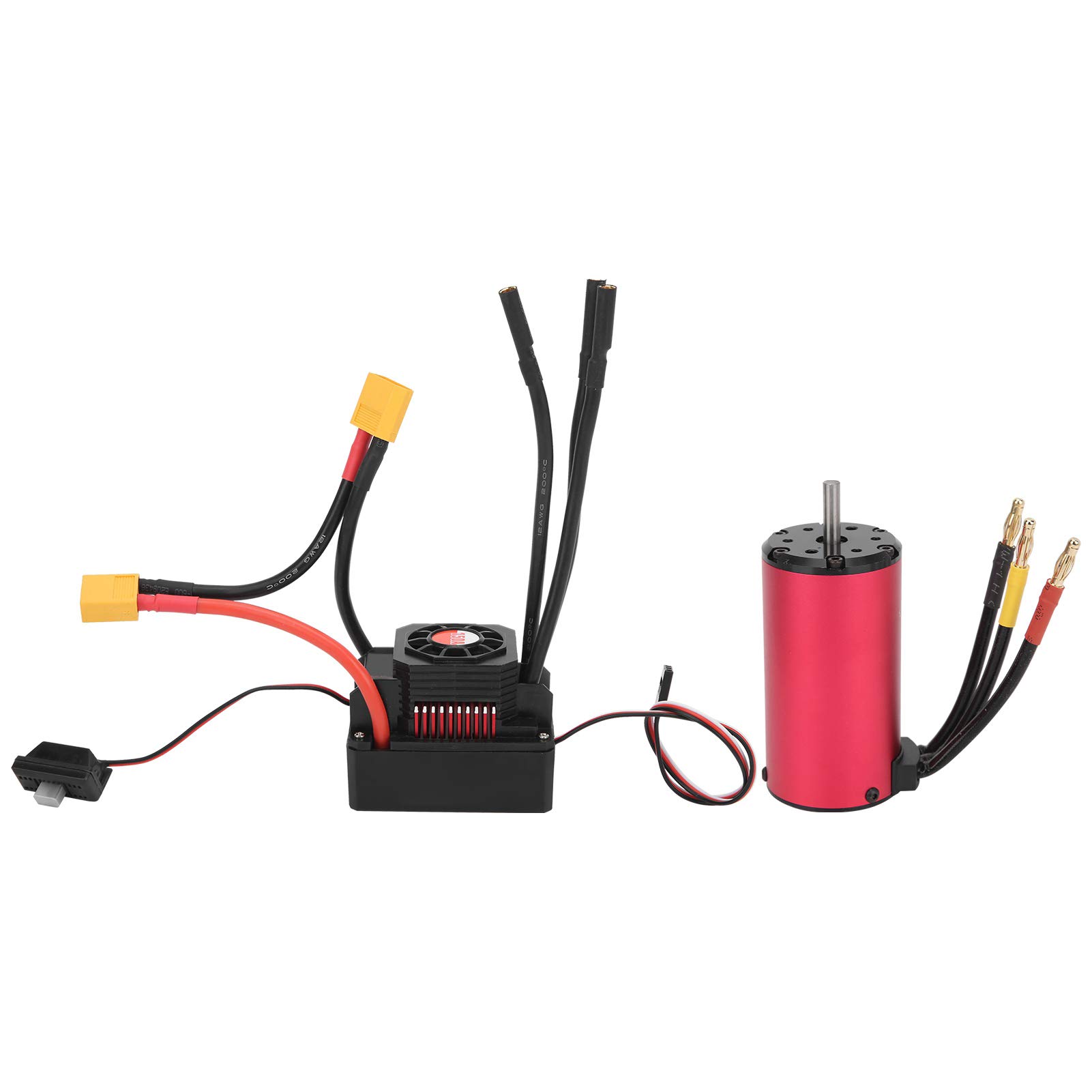 VGEBY Waterproof Brushless 2000KV Motor & 150A ESC Combo with X0 Plug for 1/10 RC Cars - High Performance RC Car Parts for Off-Road Racing, Crawling and Hobbyist DIY Projects
