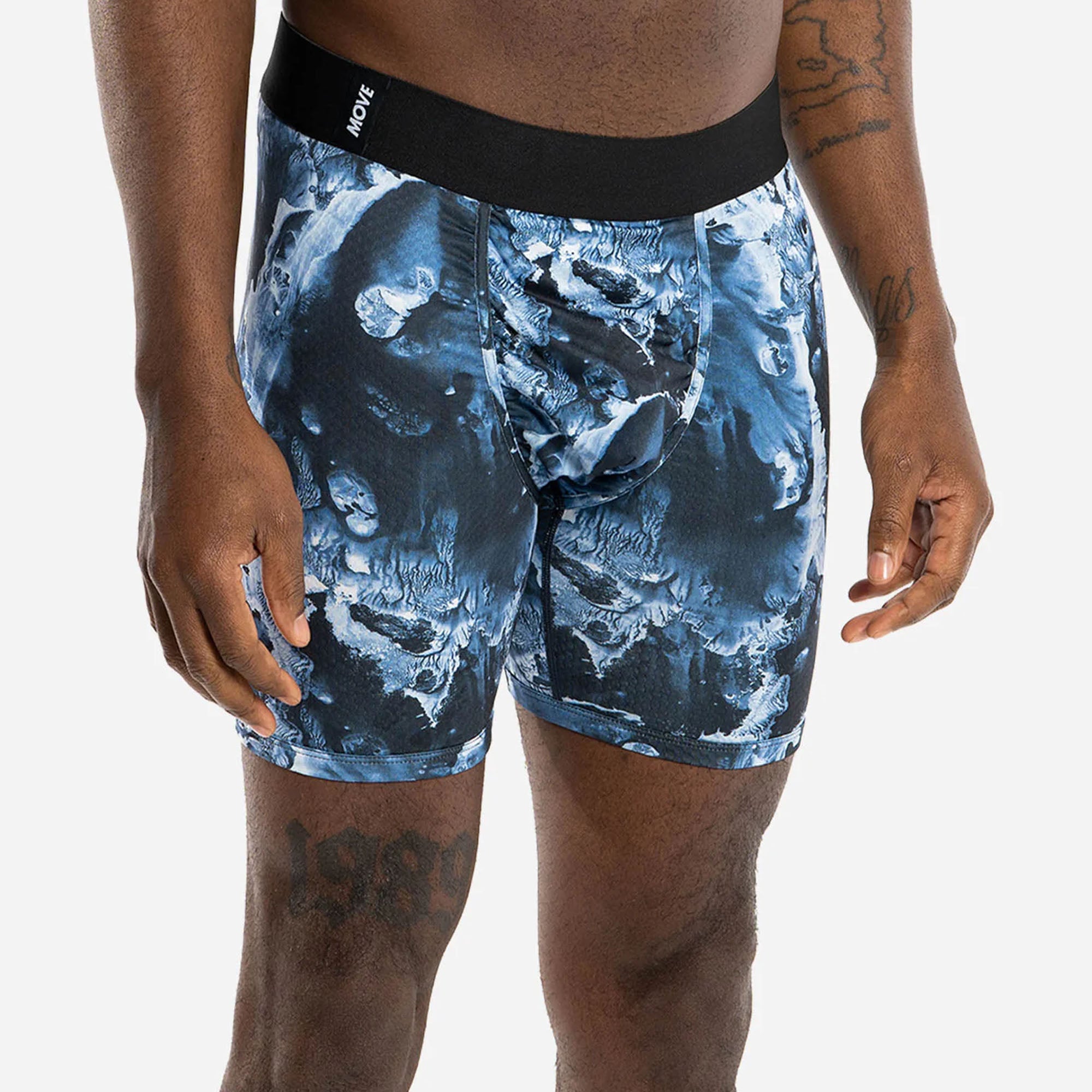 BN3TH Entourage Men's Boxer Briefs - Soft Breathable Underwear for All-Day Comfort, Splash Dark Navy - Perfect for Workout, Travel & Everyday Wear
