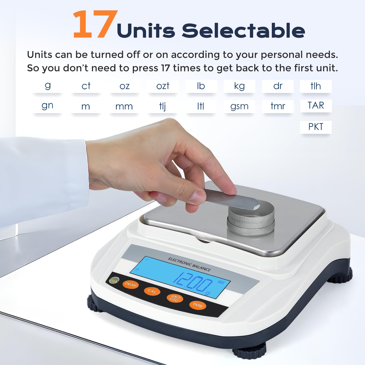 Bonvoisin 3000g x 0.01g Precision Electronic Lab Scale - Rechargeable Digital Analytical Balance for Laboratory, Jewelry, Food & Scientific Measurements | Perfect for Weighing Chemicals, Gold, Coffee & Small Items