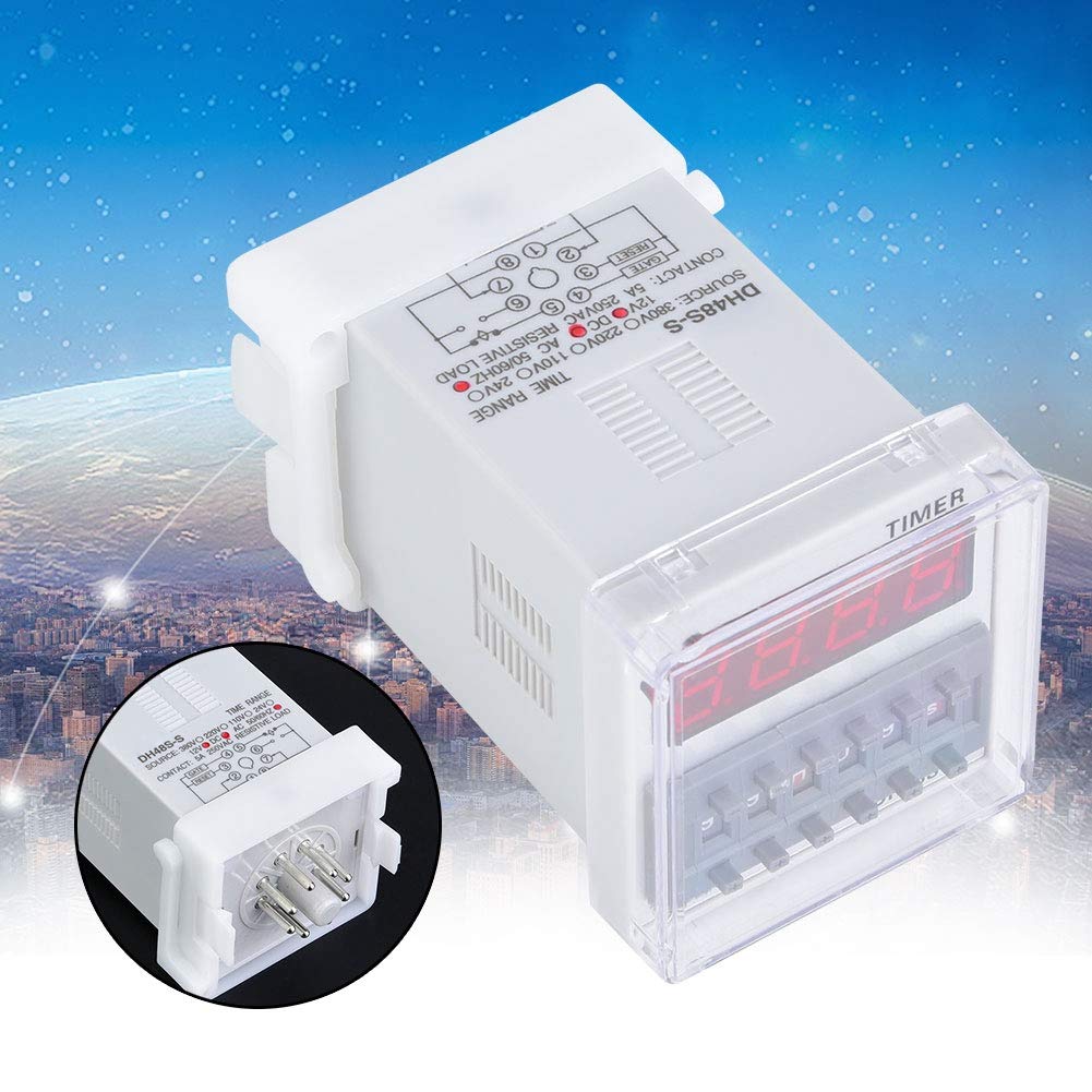 24V AC Programmable Timer with LCD Display - Multifunction Digital Timer Switch for 24V AC/DC Systems - Perfect for HVAC, Irrigation & Home Automation