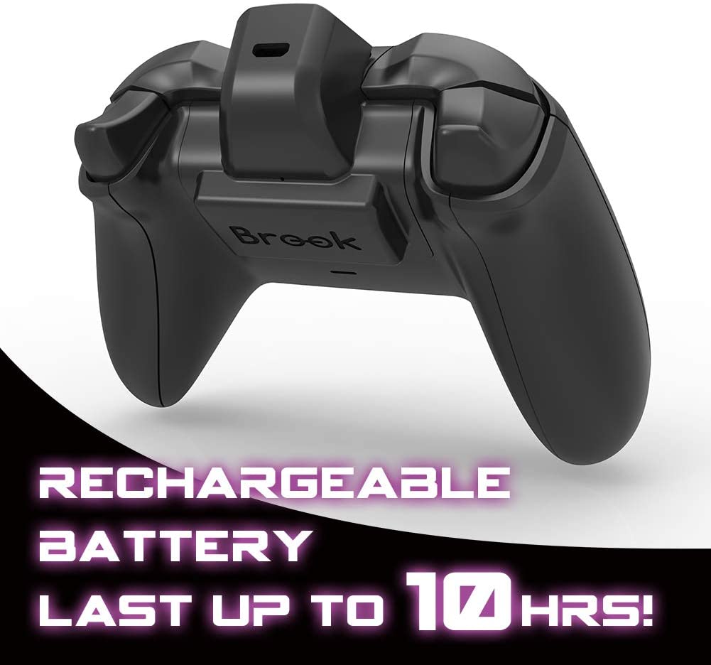 Brook X One Wireless Controller with EXTRA XL Adapter & Rechargeable Battery - Compatible with Xbox One, PS4, Switch & PC (Black) - Perfect for Gaming, Streaming & Multi-Platform Play
