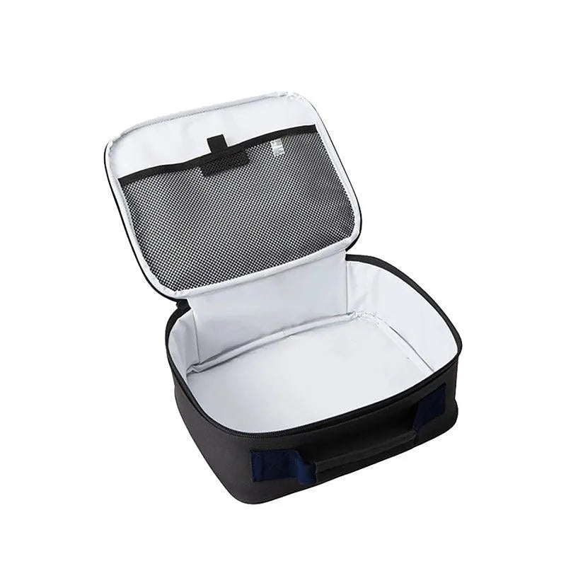 Quiksilver Lunch Box - Insulated Cooler Bag for School, Work & Picnics - Black Print Design - Perfect for Kids & Adults Lunch Storage