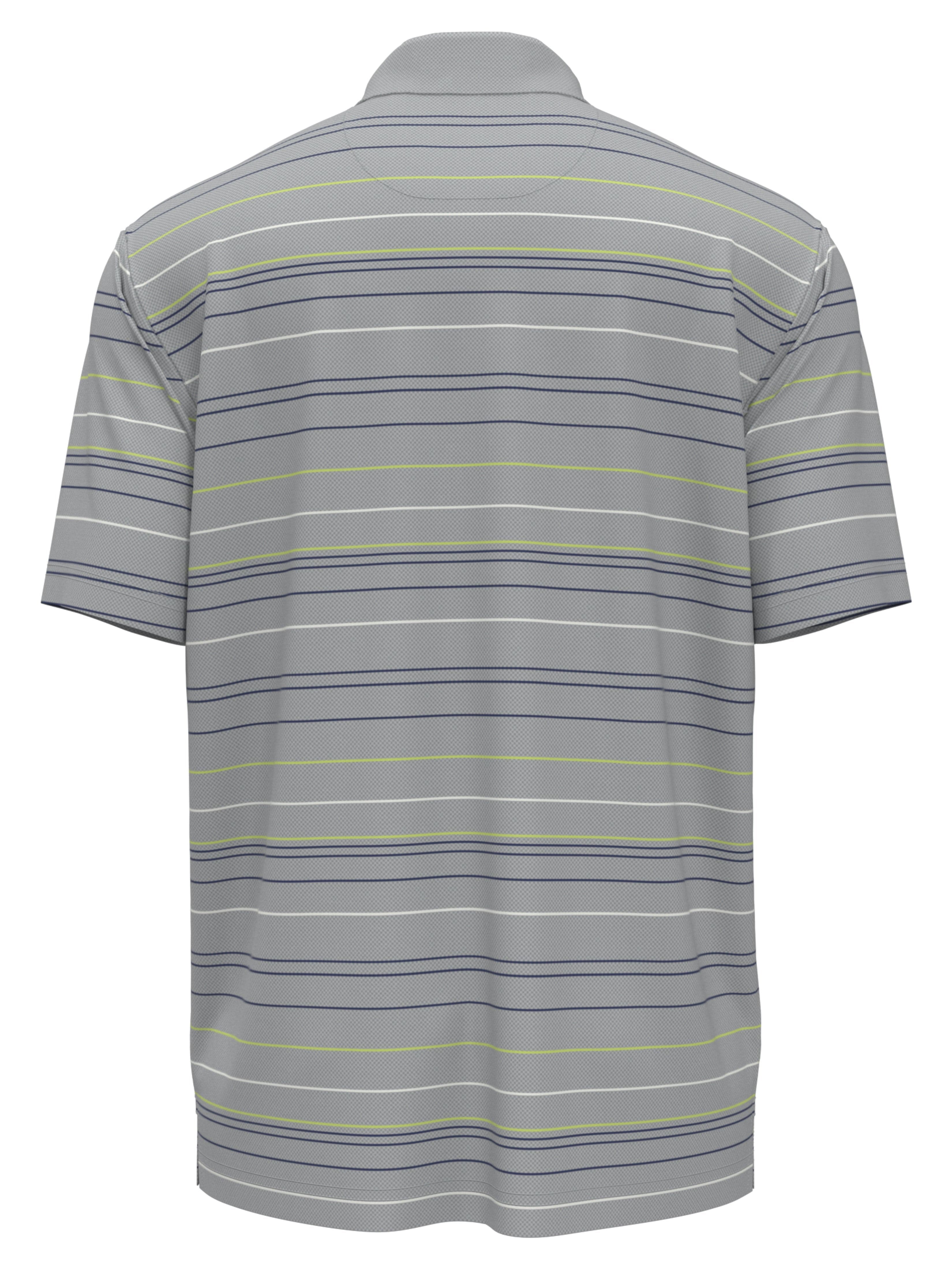 Men's Mosaic Stripe Golf Polo Shirt - Breathable Quick-Dry Performance Tee for Golf, Tennis & Casual Wear