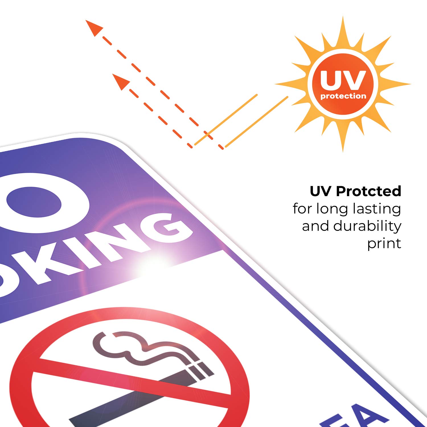 Pool No Smoking Sign - 12x18 Inch Rust-Free Aluminum 'No IFS, Ands, Or Butts!' Sign for Swimming Pools, Resorts & Community Areas - Fade Resistant, Made in USA