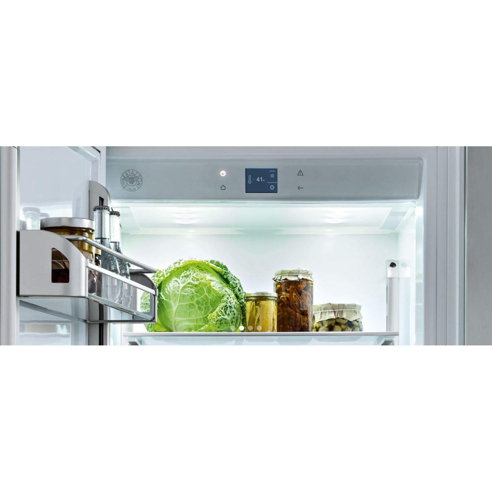 Bertazzoni 24 Inch Built-In All Refrigerator - 13.0 cu.ft Capacity, LED Lighting, Stainless Steel (REF24RCPIXL/23) - Perfect for Modern Kitchens & Open-Concept Homes