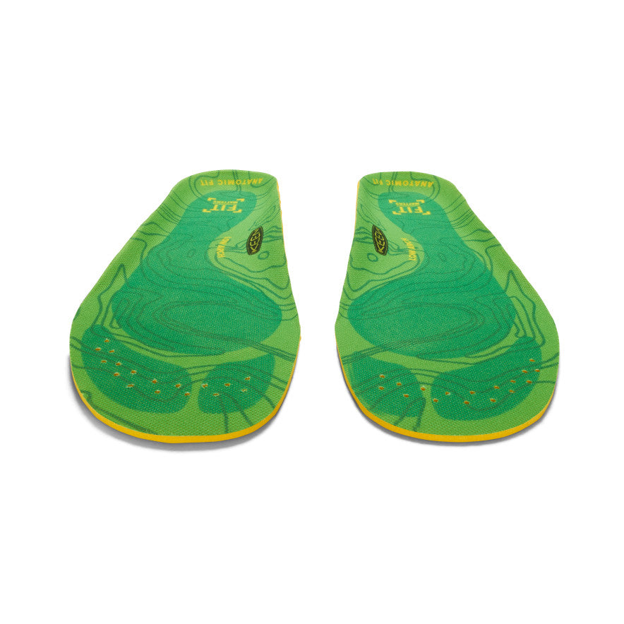 Men's Low Arch Support Insoles for Outdoor Activities - Comfortable & Durable Green Shoe Inserts for Hiking, Running & Work - K 30 Orthotic Insoles for Flat Feet Relief