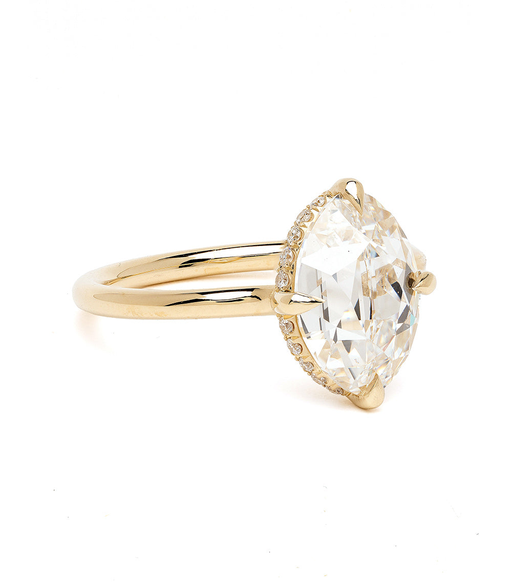 Lab Grown Diamond Engagement Ring for Women - 2.73 Carat Oval Cut Solitaire Ring, 14K White Gold Wedding Band, Ethical & Conflict-Free Diamond Jewelry - Perfect for Proposals, Anniversaries & Special Occasions