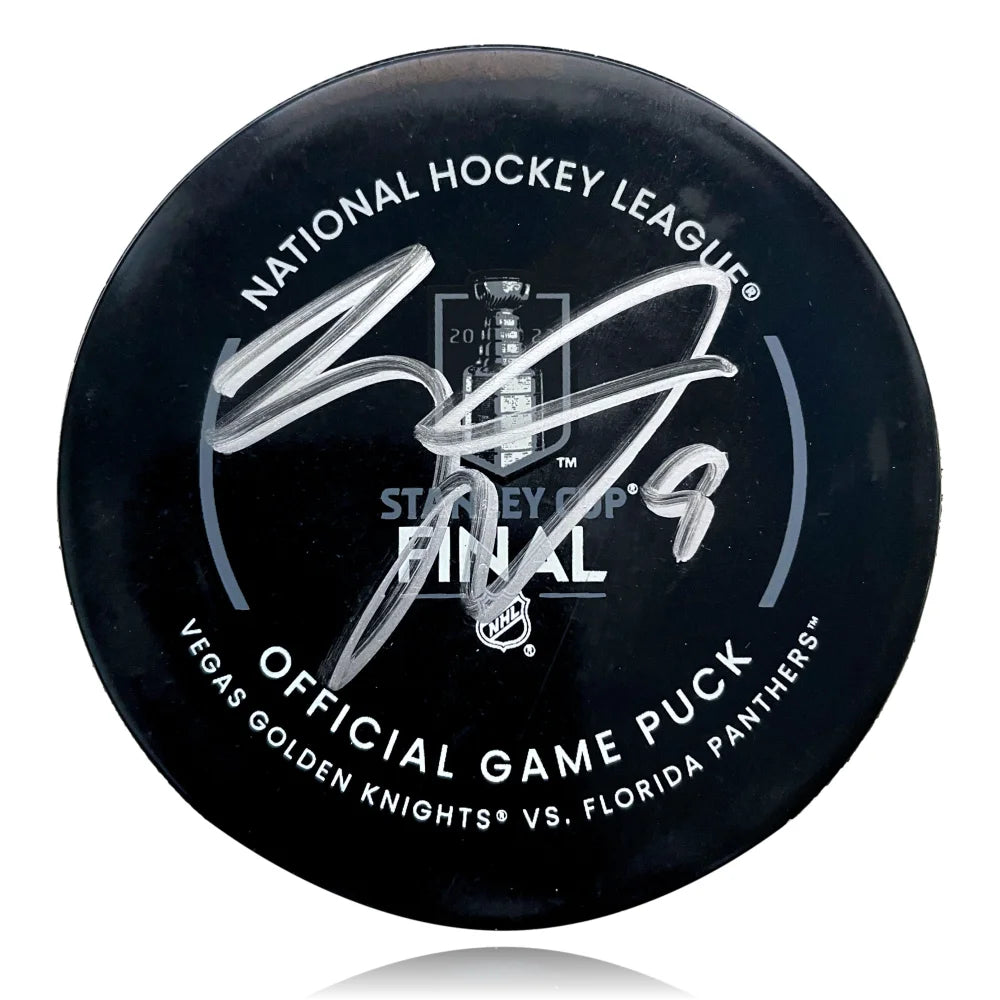 Jack Eichel Autographed Stanley Cup Vegas Golden Knights Official Hockey Puck with Display Case & COA - Perfect for Collectors, Sports Memorabilia Fans, and Home Decor