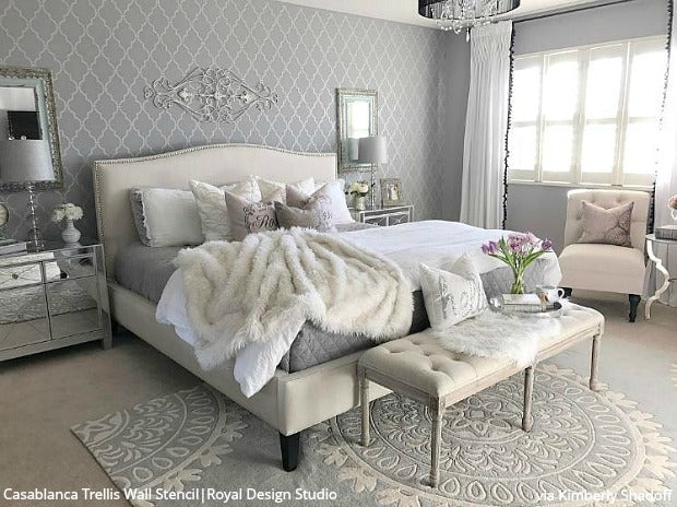 Casablanca Trellis Moroccan Stencil - Authentic Arabic Design for DIY Home Decor, Wall Painting, and Furniture Stenciling | Perfect for Boho, Moroccan, and Mediterranean Style Interiors