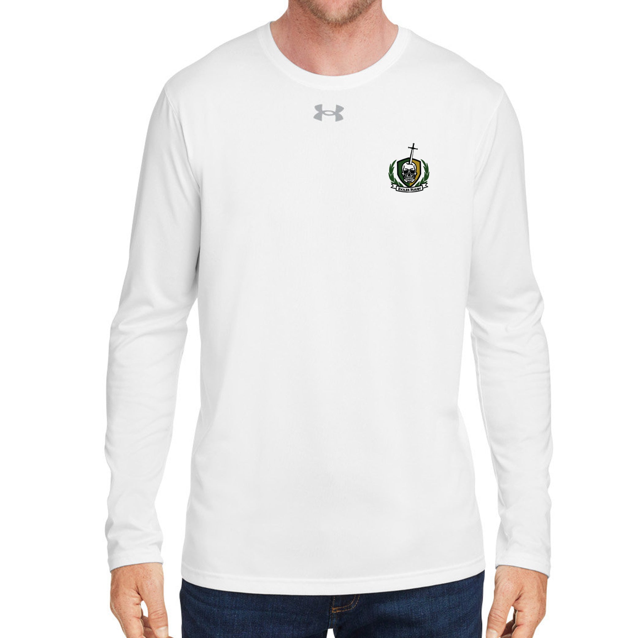 Exiles RFC Long Sleeve Tech T-Shirt for Men - Moisture Wicking, Breathable Performance Shirt for Rugby, Training & Outdoor Activities