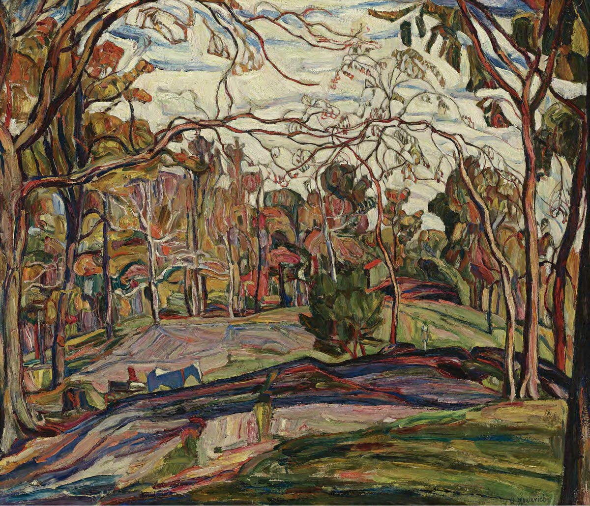 Berkin Arts Abraham Manievich Giclee Print - Lyrical Landscape Fine Art Poster Reproduction - Premium Wall Decor for Living Room, Bedroom & Office