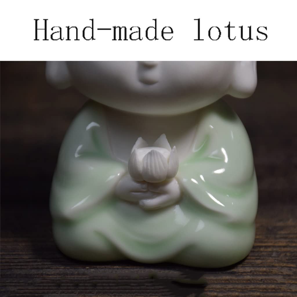Little Cute Buddha Statue - Exquisite Ceramic Buddha Ornament for Home Decor, Meditation Room, Office Desk & Gift Giving | Handcrafted Zen Decor for Peace & Happiness