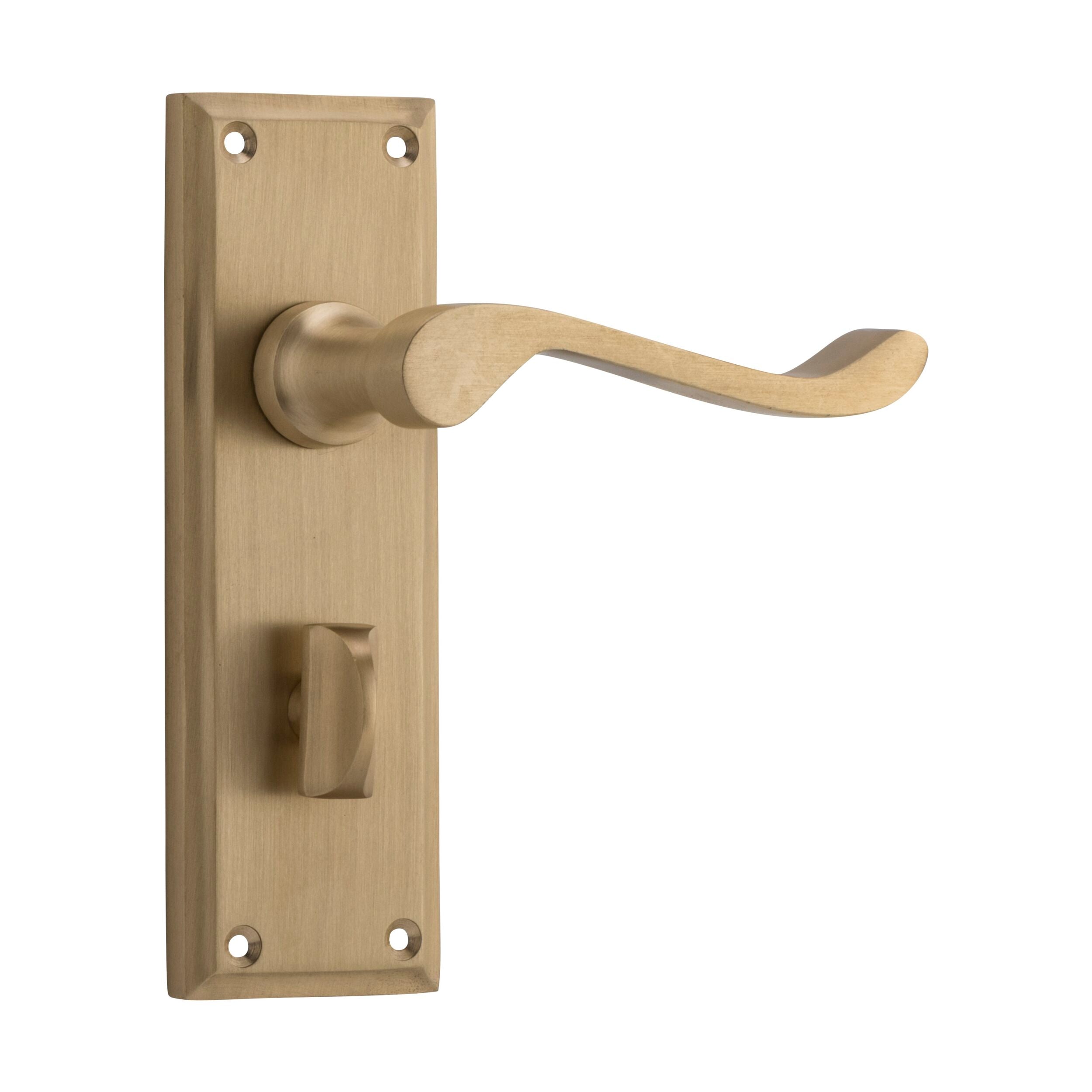 **Camden 6635P Privacy Door Lever Set in Satin Brass - H152xW50xP60mm - Perfect for Bedrooms, Bathrooms & Interior Doors**