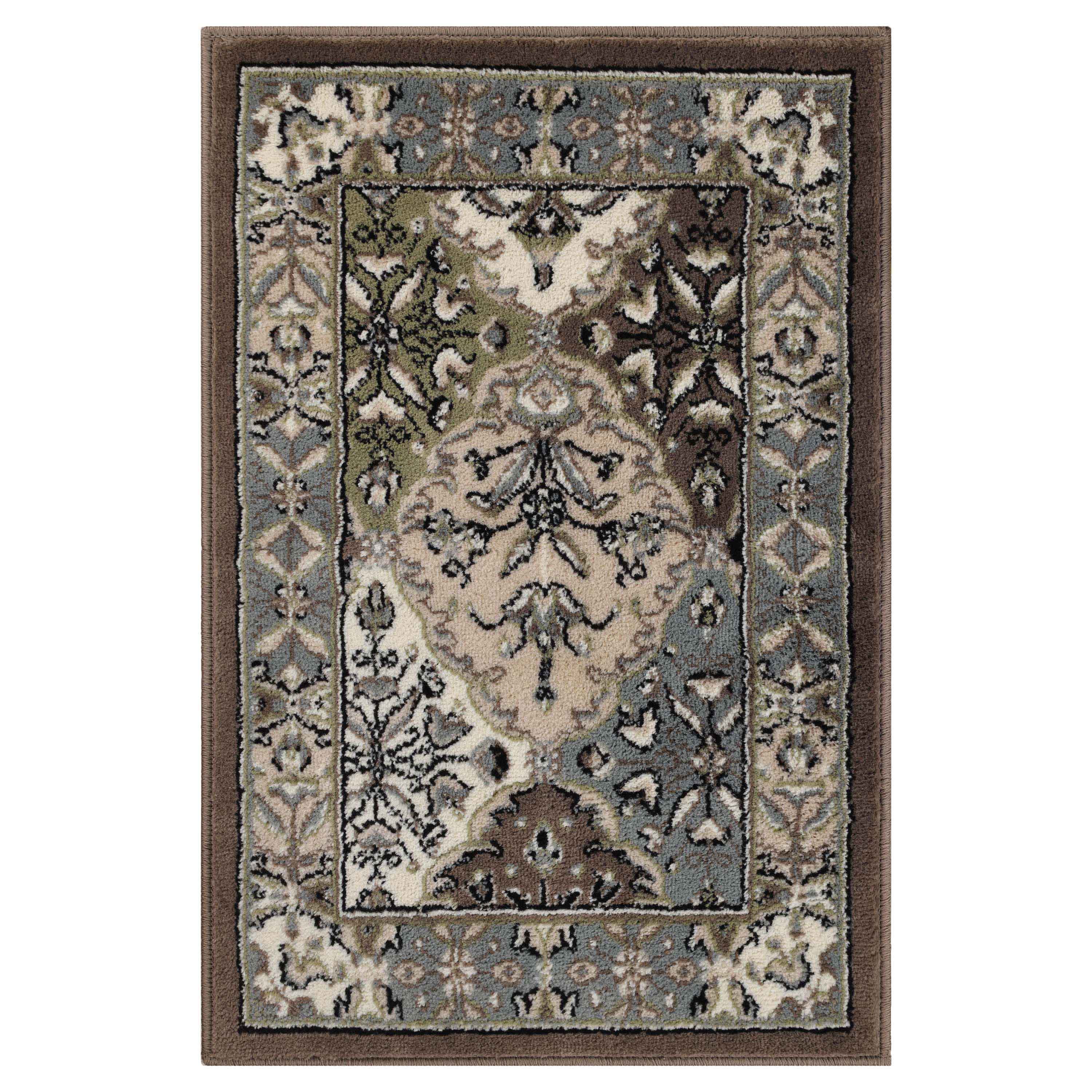 Paloma Contemporary Damask Floral Indoor Area Rug - Soft Non-Slip Living Room Carpet for Bedroom, Dining Room & Home Decor