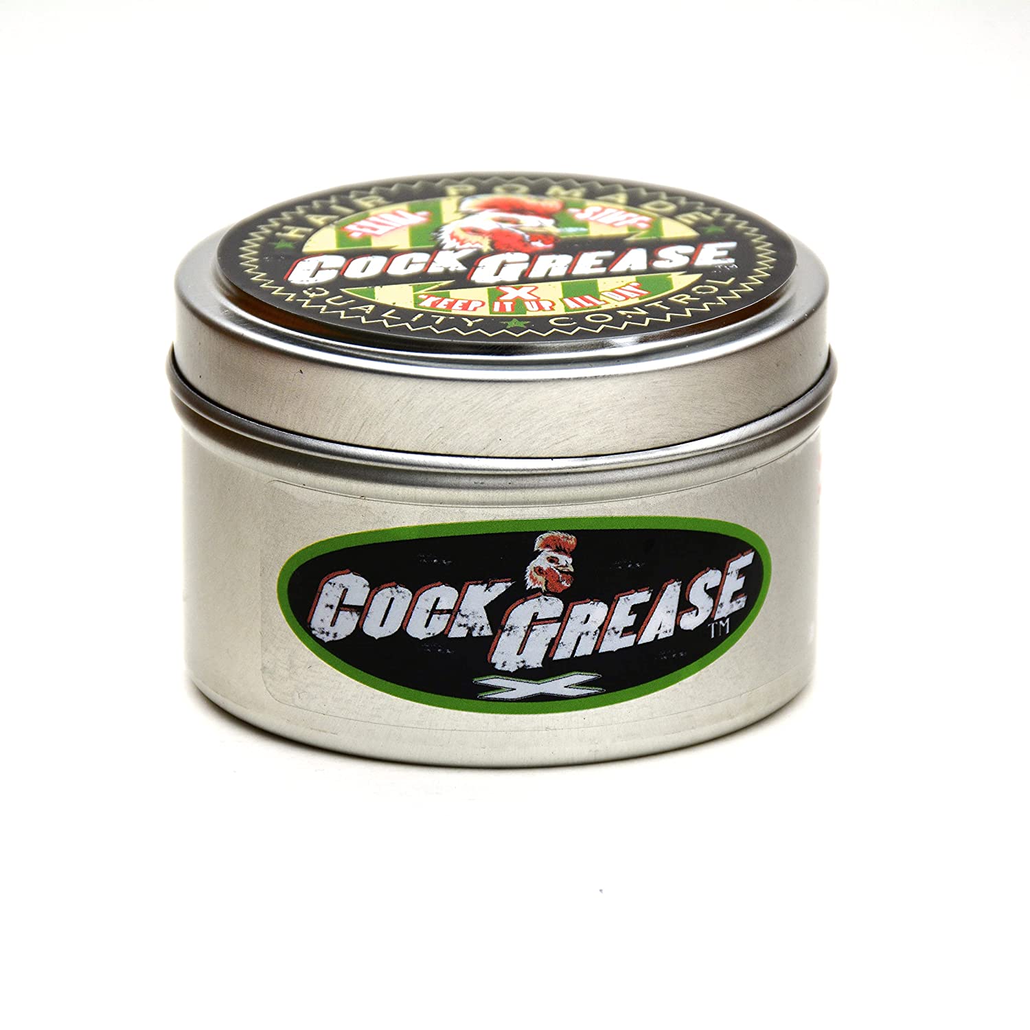 Best Hair Pomade for Men - Cock Grease Strong Hold Styling Wax 3.8 oz - All Day Shine & Control for Slick Back, Pompadour & Classic Hairstyles