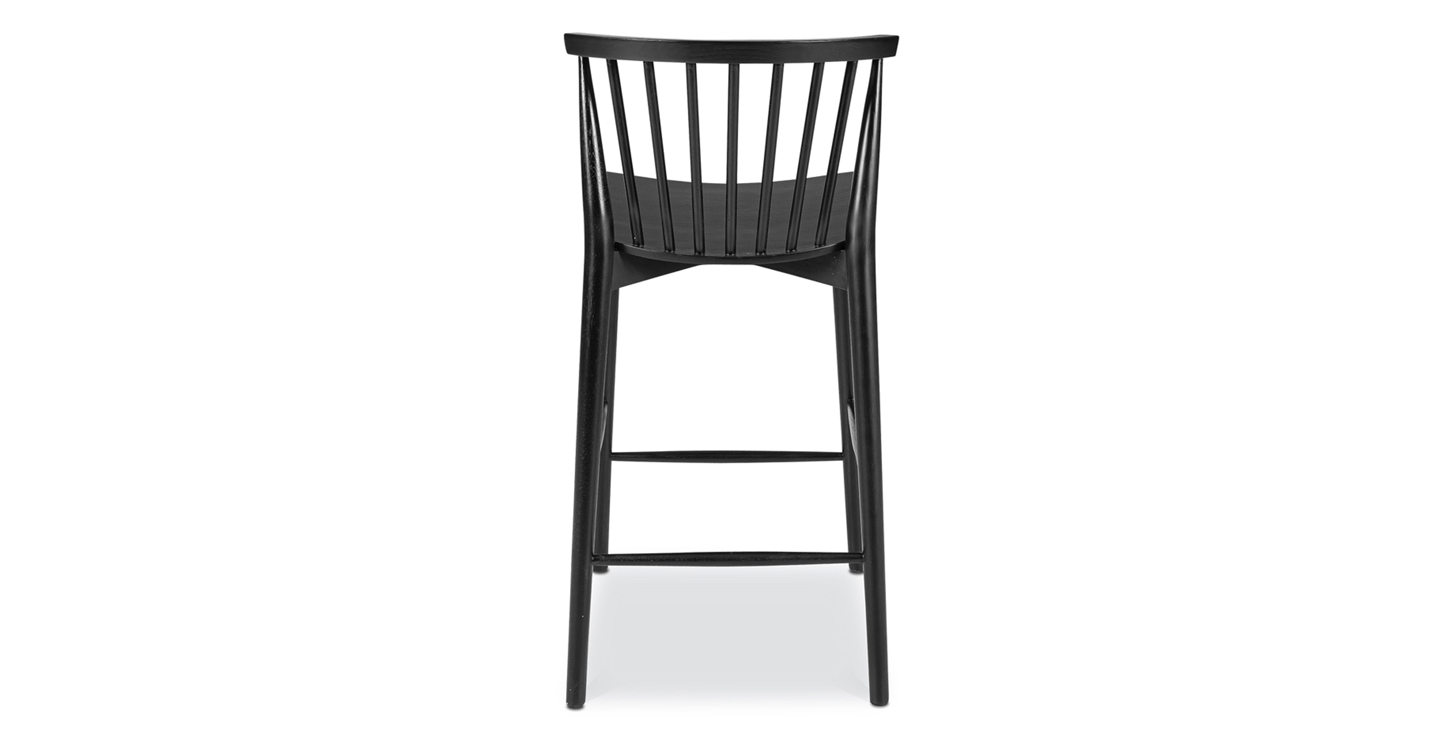 Ligna Wooden Counter Stool - 24 Inch Bar Height Stool with Backrest, Modern Kitchen Island Stool for Dining & Breakfast Nook - Perfect for Home, Cafe, and Restaurant Use