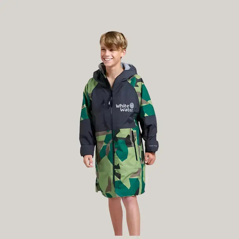 Unisex Kids Camo Swim Robe - Quick Dry Hooded Bathrobe for Boys & Girls After Swimming, Beach, Pool | Soft & Comfortable Post-Swim Cover-Up