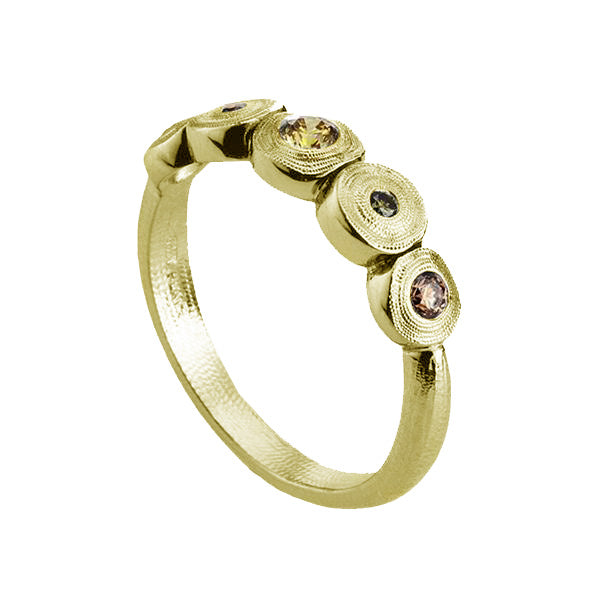 Alex Sepkus Lilly Pad Diamond Large Ring 14K Gold - Elegant Statement Jewelry for Women, Perfect for Weddings, Parties & Special Occasions