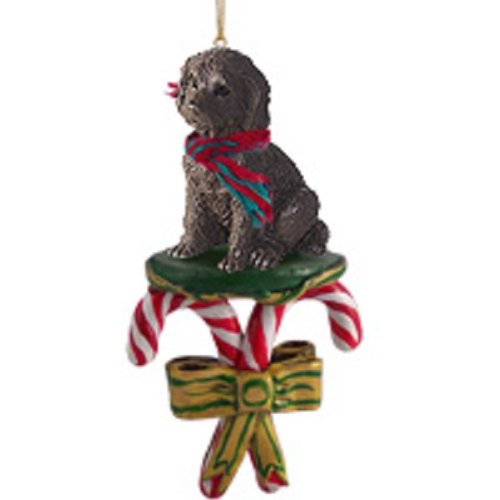 Handmade Labradoodle Chocolate Candy Cane Christmas Ornament - Perfect for Holiday Tree Decor, Gift Exchange & Dog Lover Presents