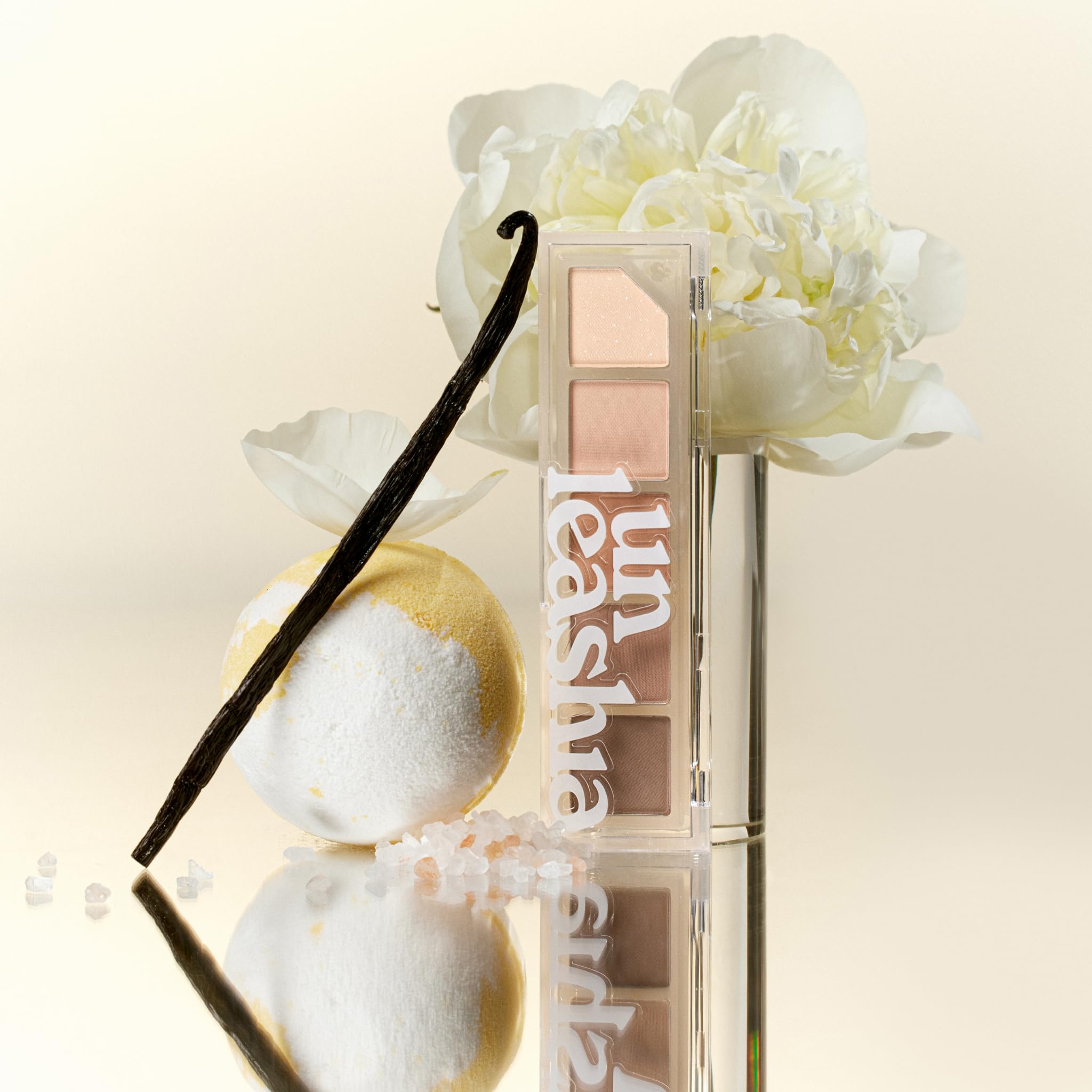 UNLEASHIA Mood Shower Face Palette - No.1 Vanilla Shower | Multi-Use Blush, Highlighter & Eyeshadow | Perfect for Everyday Makeup & Special Occasions