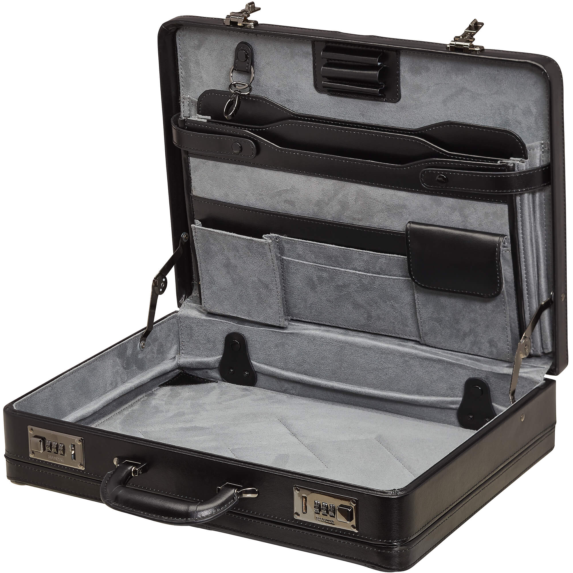 Premium Expandable Leather Attaché Case for Business Professionals - Durable Laptop Briefcase for Work, Travel & Office Use
