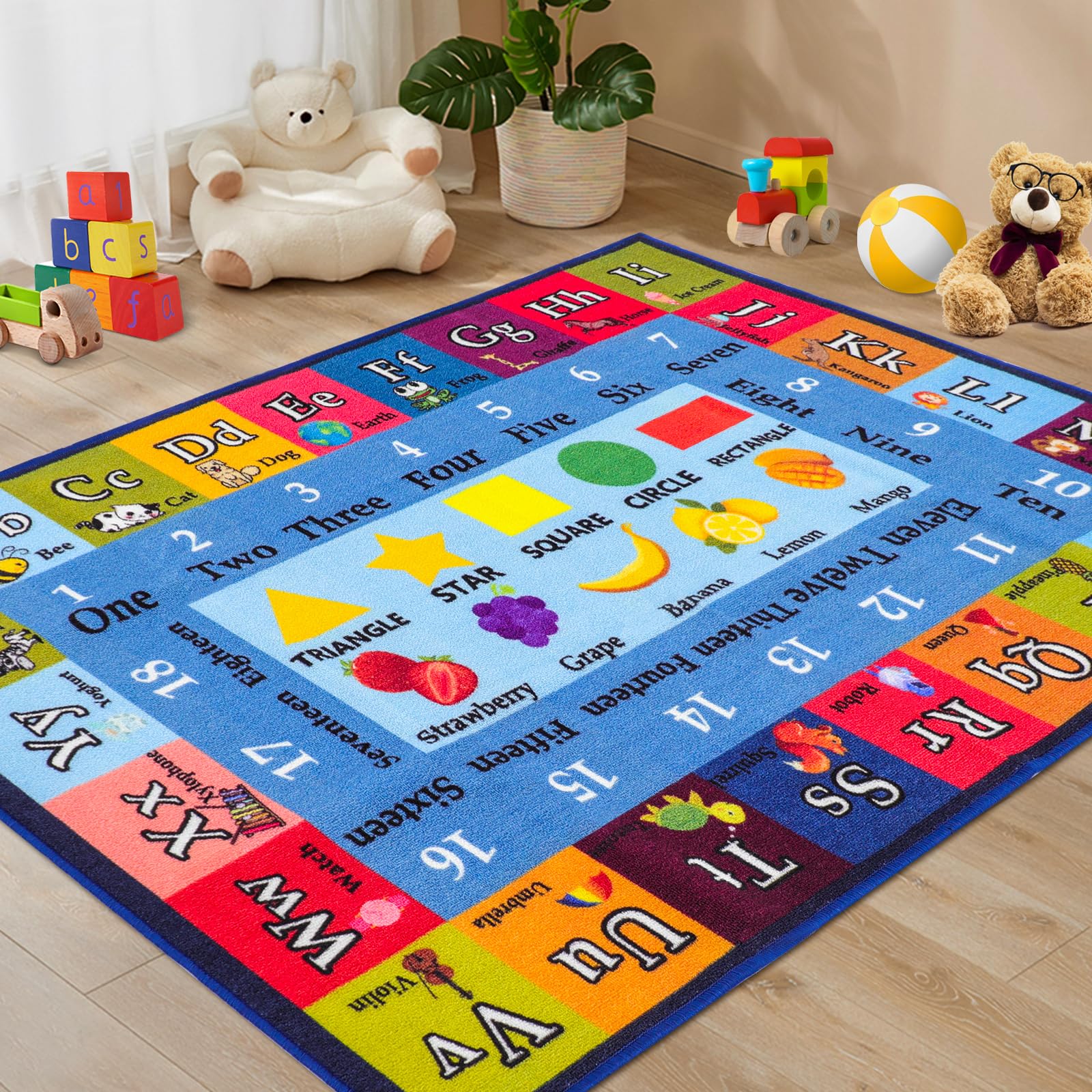 PCSWEET HOME Kids ABC Play Rug - Large 4'11