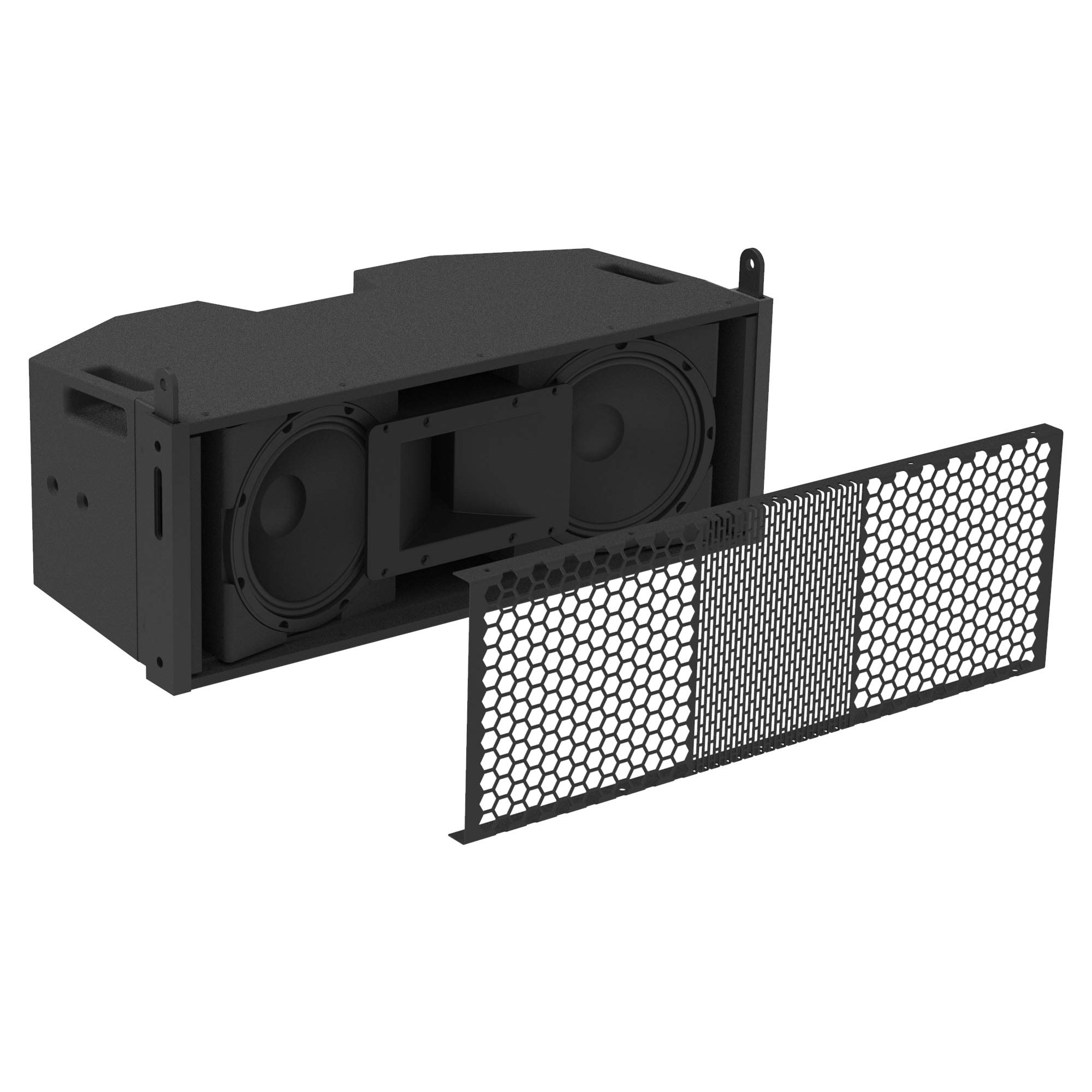 Sound Town ZETHUS Series 2x5 Line Array Speaker System with Titanium Compression Driver - Professional PA Loudspeaker for Live Music, DJ Events & Outdoor Concerts (ZETHUS-205V2, Black)