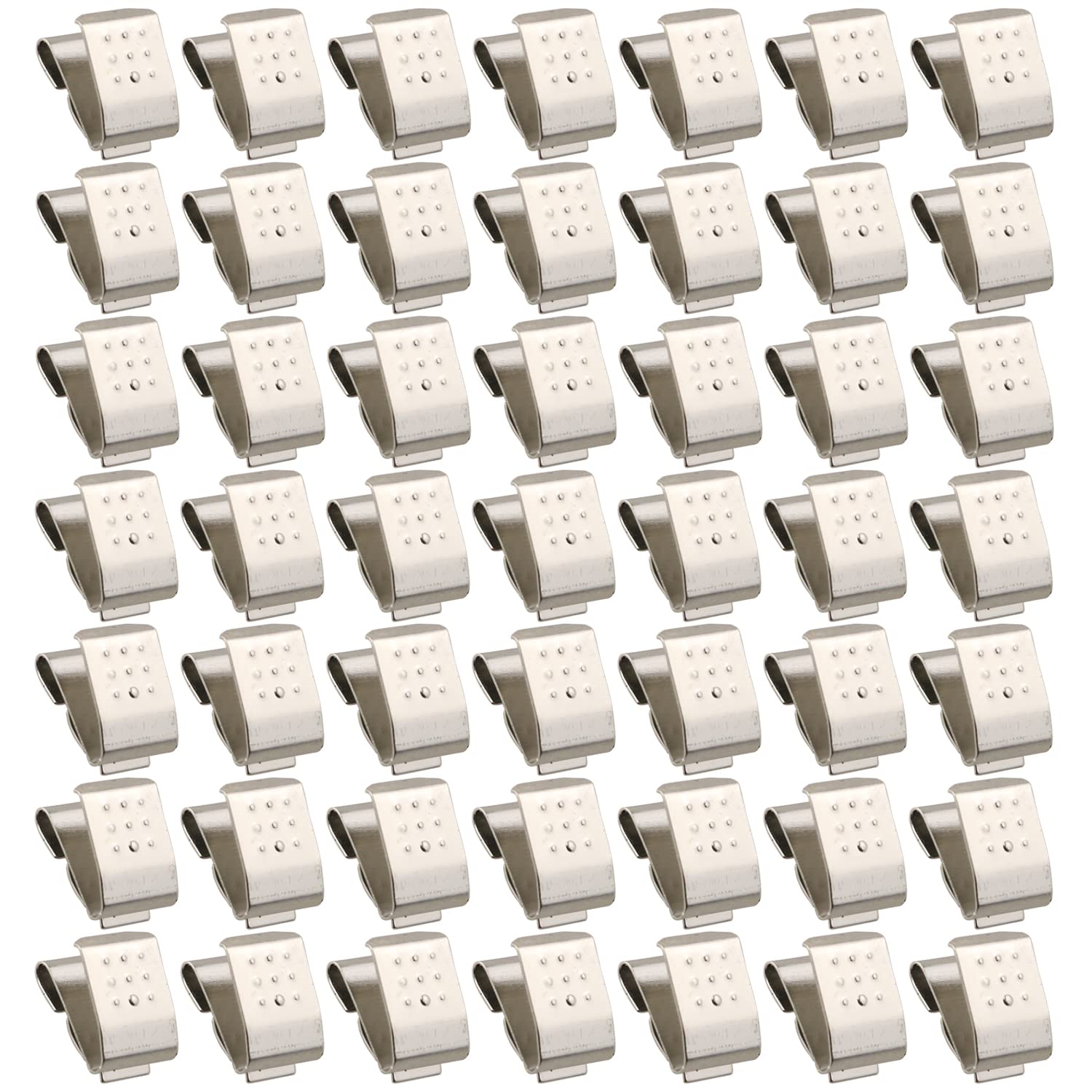 50pcs ZCZQC 1-Cell Spring Steel Nickel Plated Battery Contacts - Perfect for DIY Electronics, Flashlight Mods & Power Tool Repairs