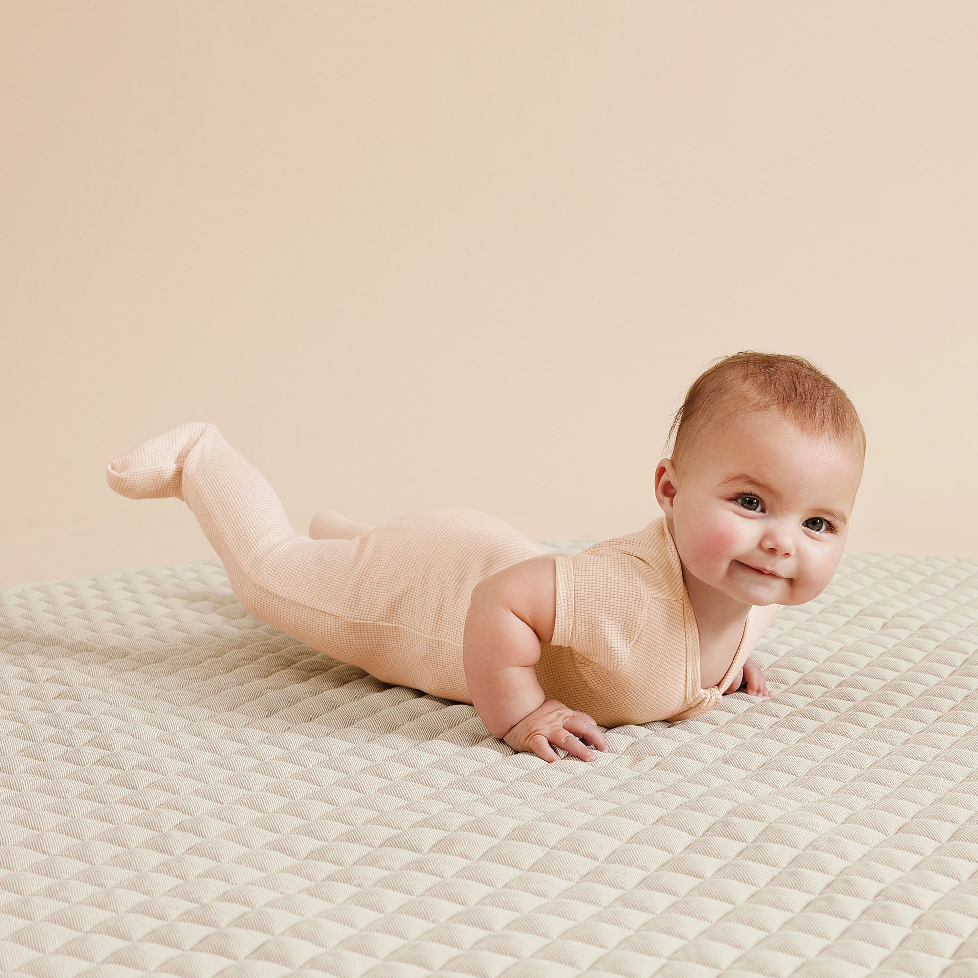 Organic Stripe Rib Zipsuit for Baby - Soft Cotton One-Piece Romper with Snap Closure | Perfect for Newborns, Infants & Toddlers | Ideal for Playtime, Sleepwear & Everyday Outfits