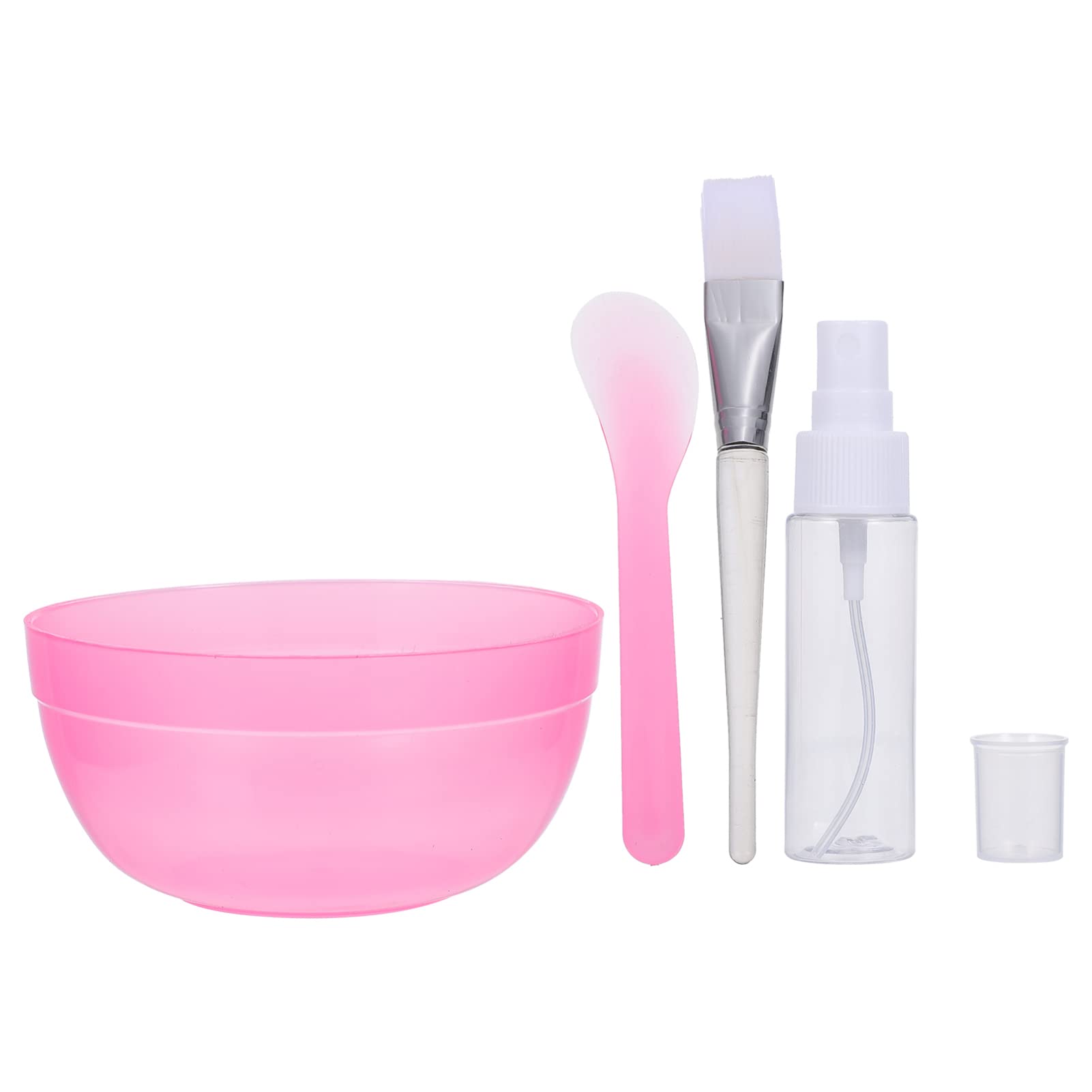 4-Piece Plastic Facial Mask Mixing Bowl Set - DIY Mask & Hairdressing Oil Maker Kit (Random Colors) for Spa, Salon & At-Home Skincare