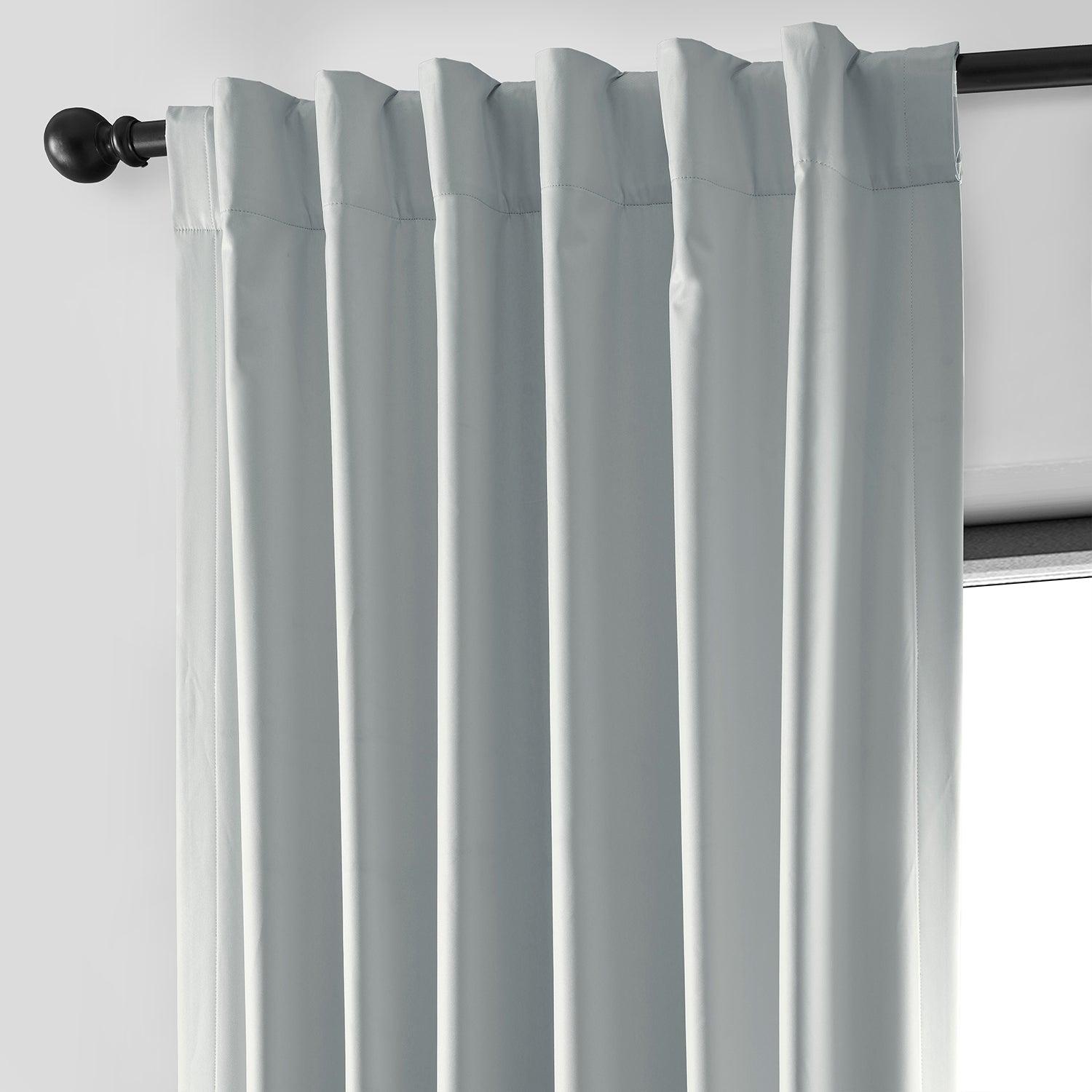 Light Silver Grey Blackout Curtains for Hotels & Bedrooms - Block 100% Sunlight, Noise Reduction, Thermal Insulation - Perfect for Home, Office, and Hospitality Use