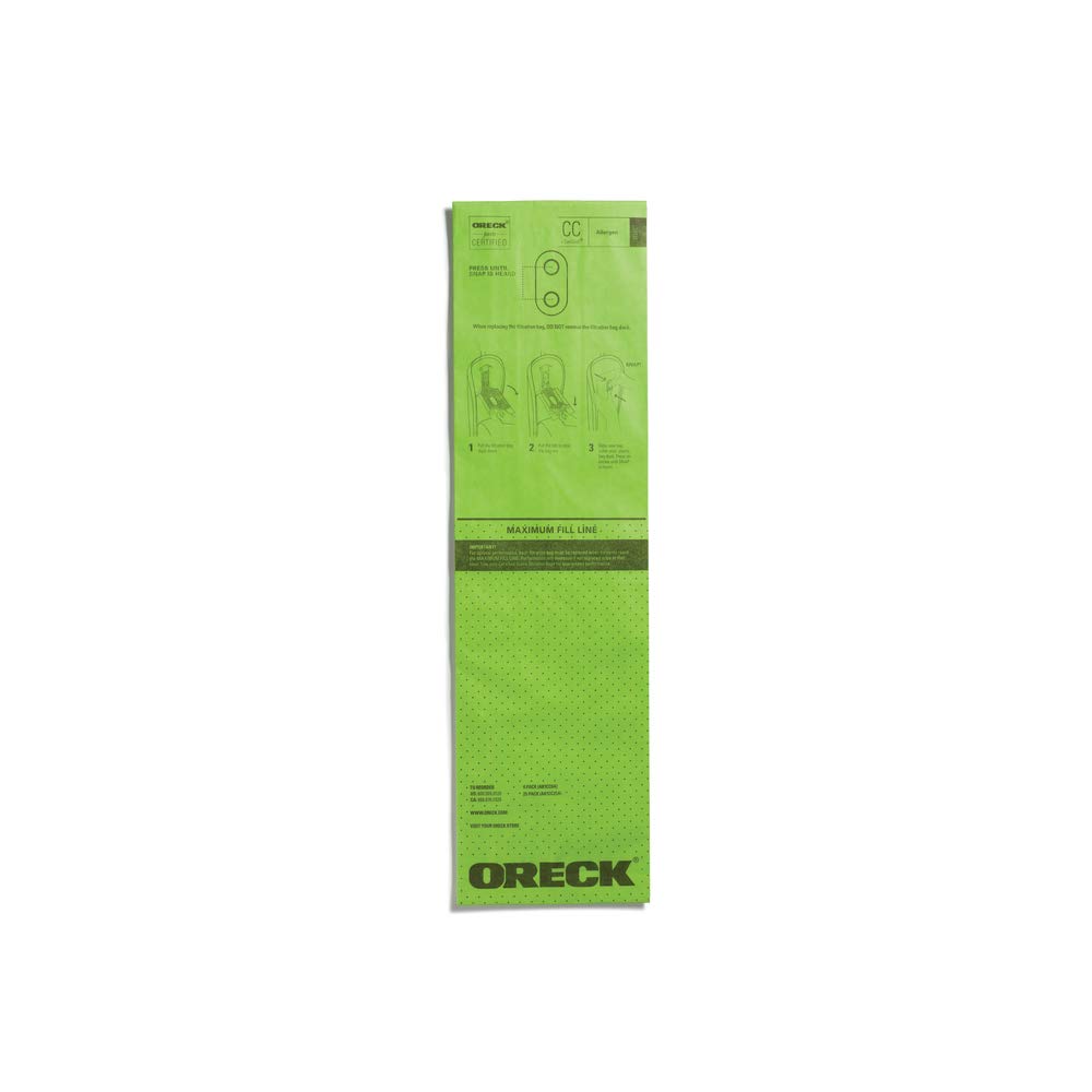 Oreck Vacuum Cleaner Bags Type CC (Pack of 6) - AK1CC6A Replacement Bags with Allergen Filtration for Oreck Upright Vacuums | Ideal for Pet Hair, Dust & Allergy Relief in Homes & Offices