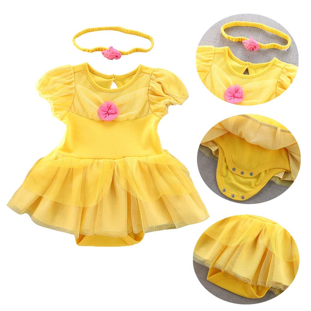 Baby Girls Princess Costume Tutu Dress Set with Headband - Elegant Birthday Party, Halloween & Christmas Outfit for Toddlers | Perfect for Dress-Up, Photo Shoots & Special Occasions